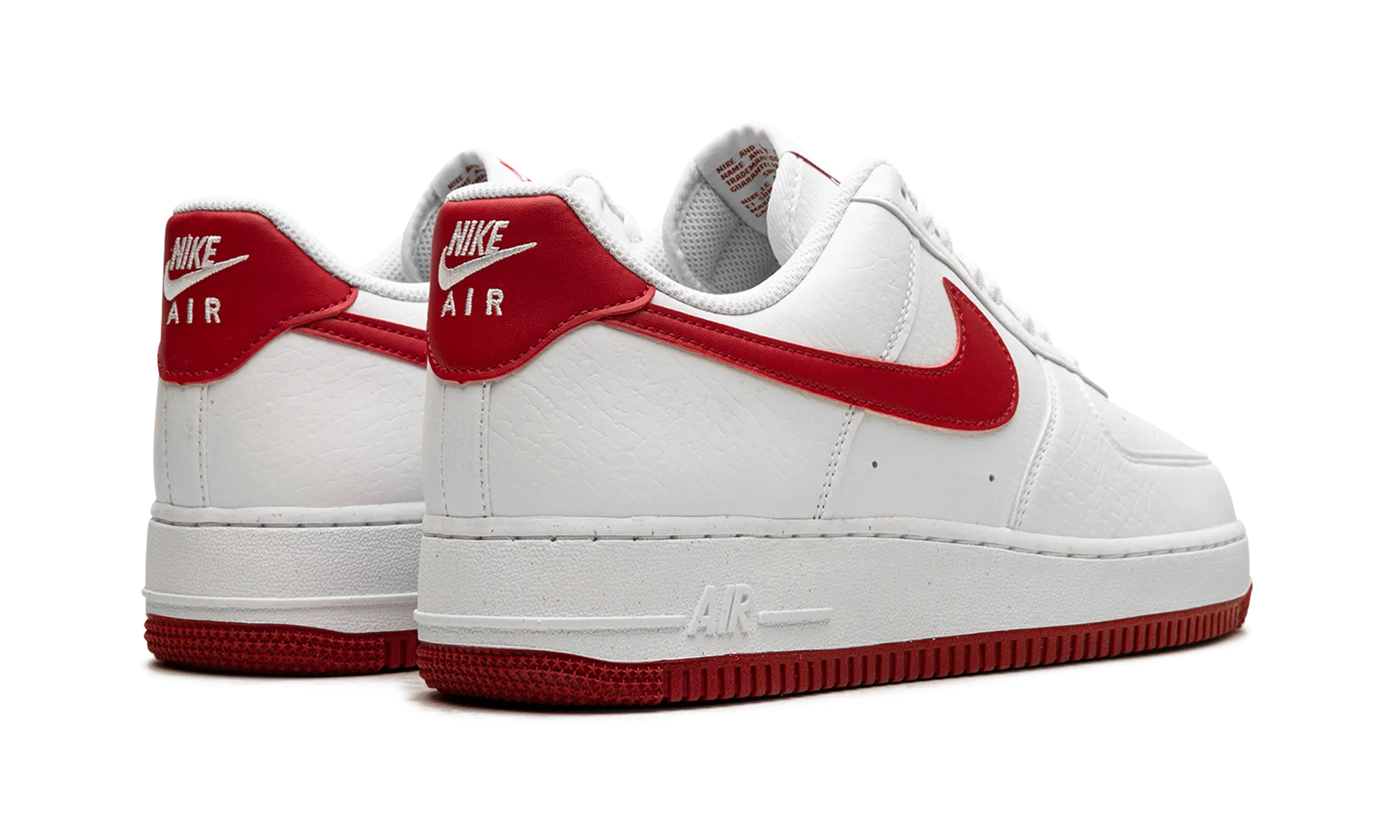 Resilient Grip Durable Fabric Air Force 1 '07 Next Nature WMNS "White Gym Red"