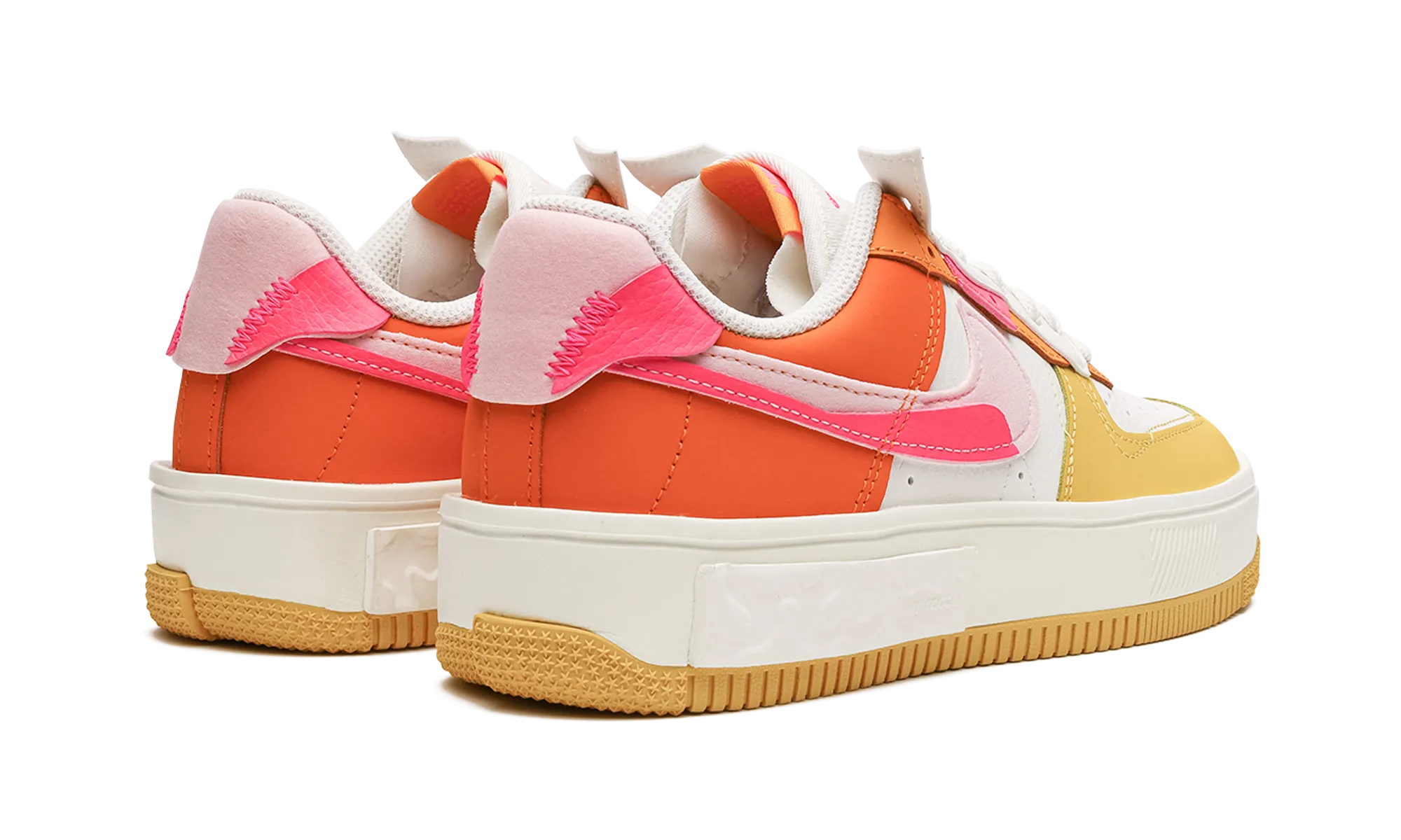AIR FORCE 1 FONTANKA MNS WMNS "Summit White/Solar Flare/Medium Soft Pink/Hyper Pink" Ultimate Stability