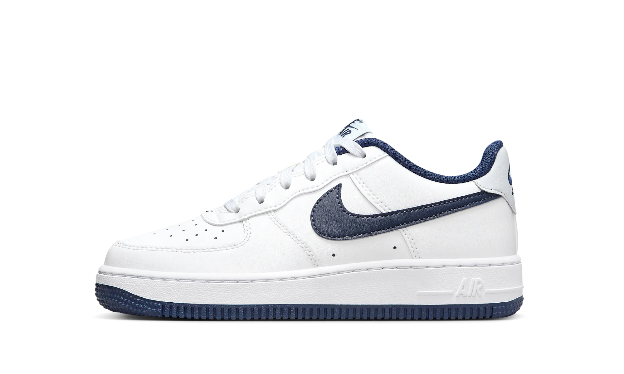 Air Force 1 GS "NAVY SWOOSH" Flexible Soles Sports Culture