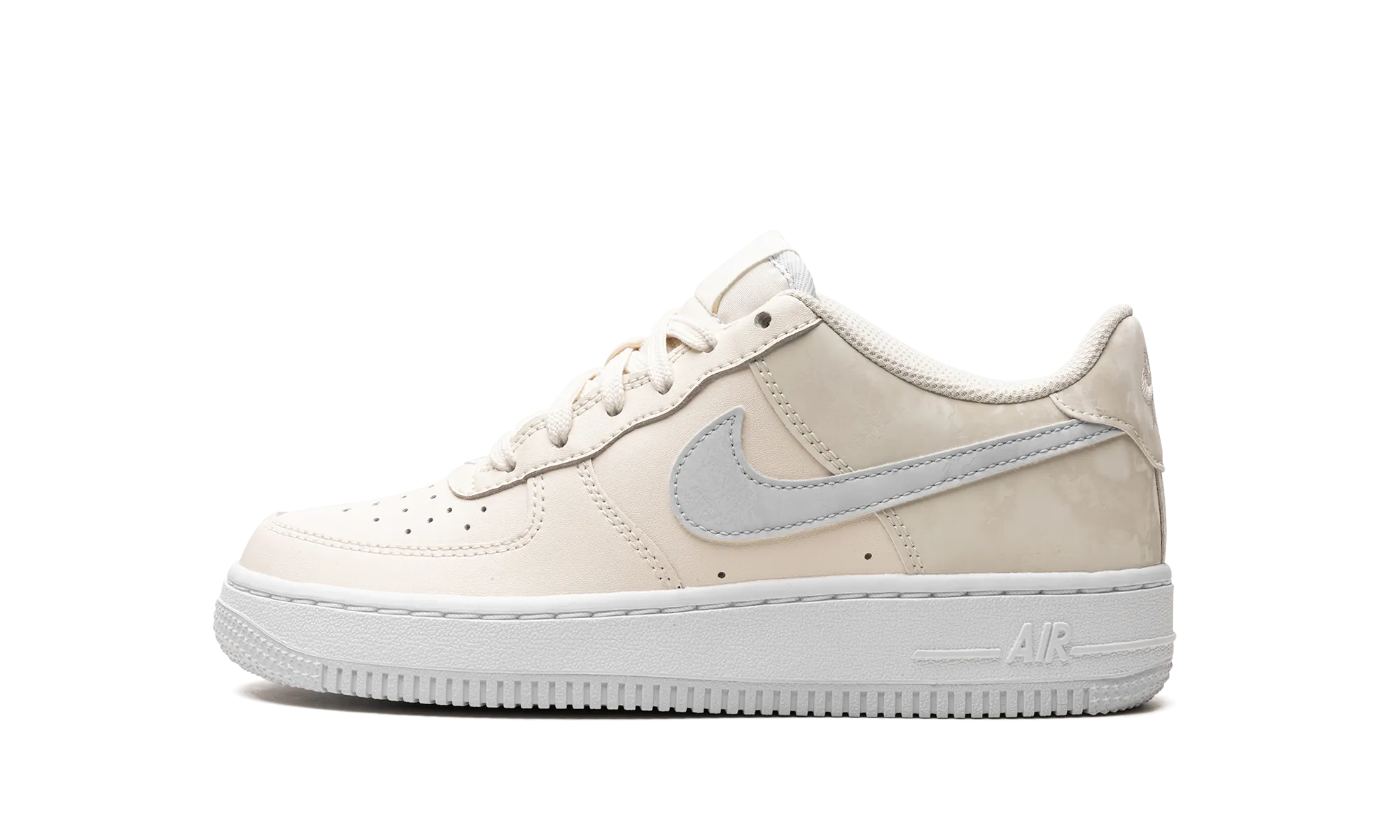 AIR FORCE 1 GS "Pale Ivory / Sea Glass / White / Football Grey" Essential Fit Impact Dispersing Geometries