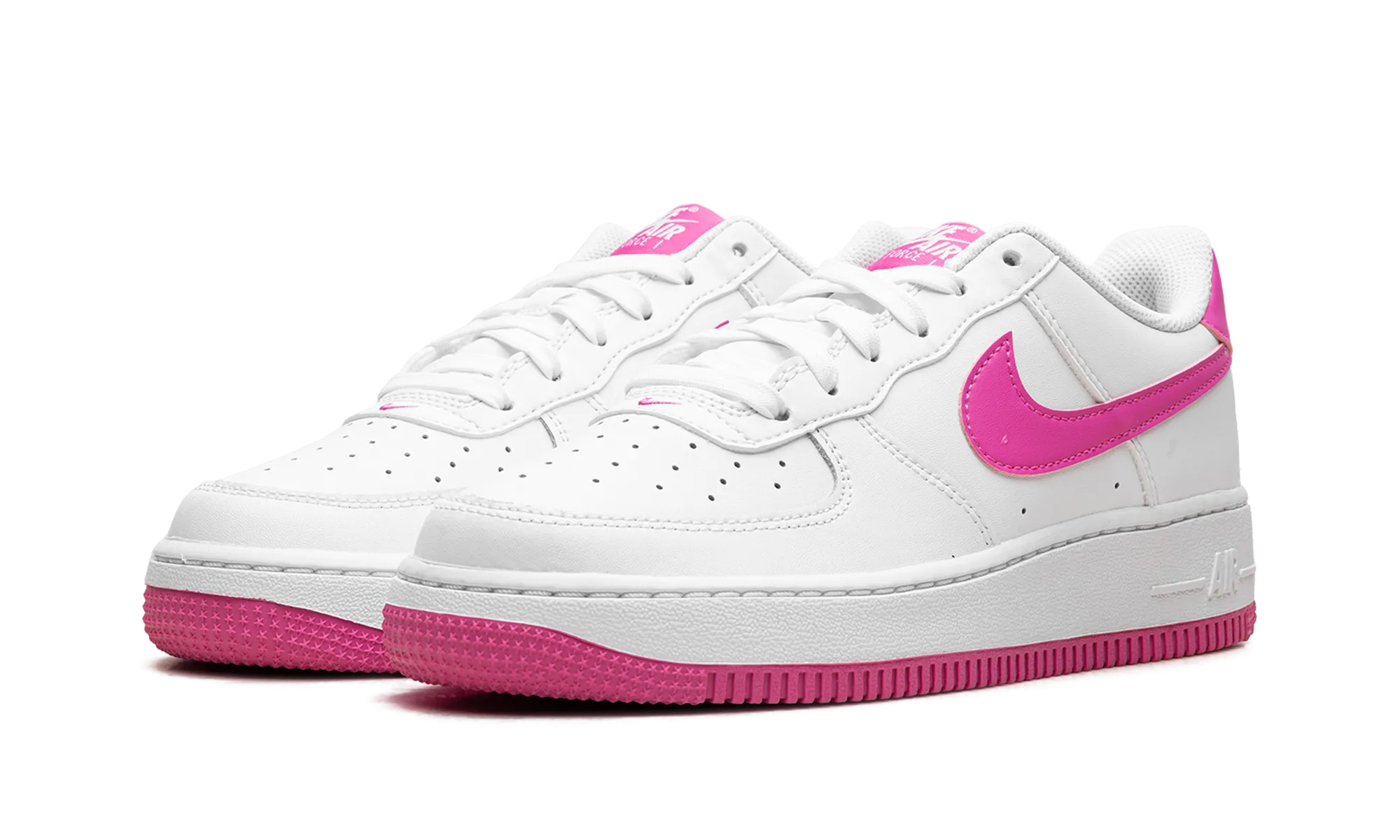 Low Cushion Sneaker Culture Air Force 1 GS "White Laser Fuchsia"