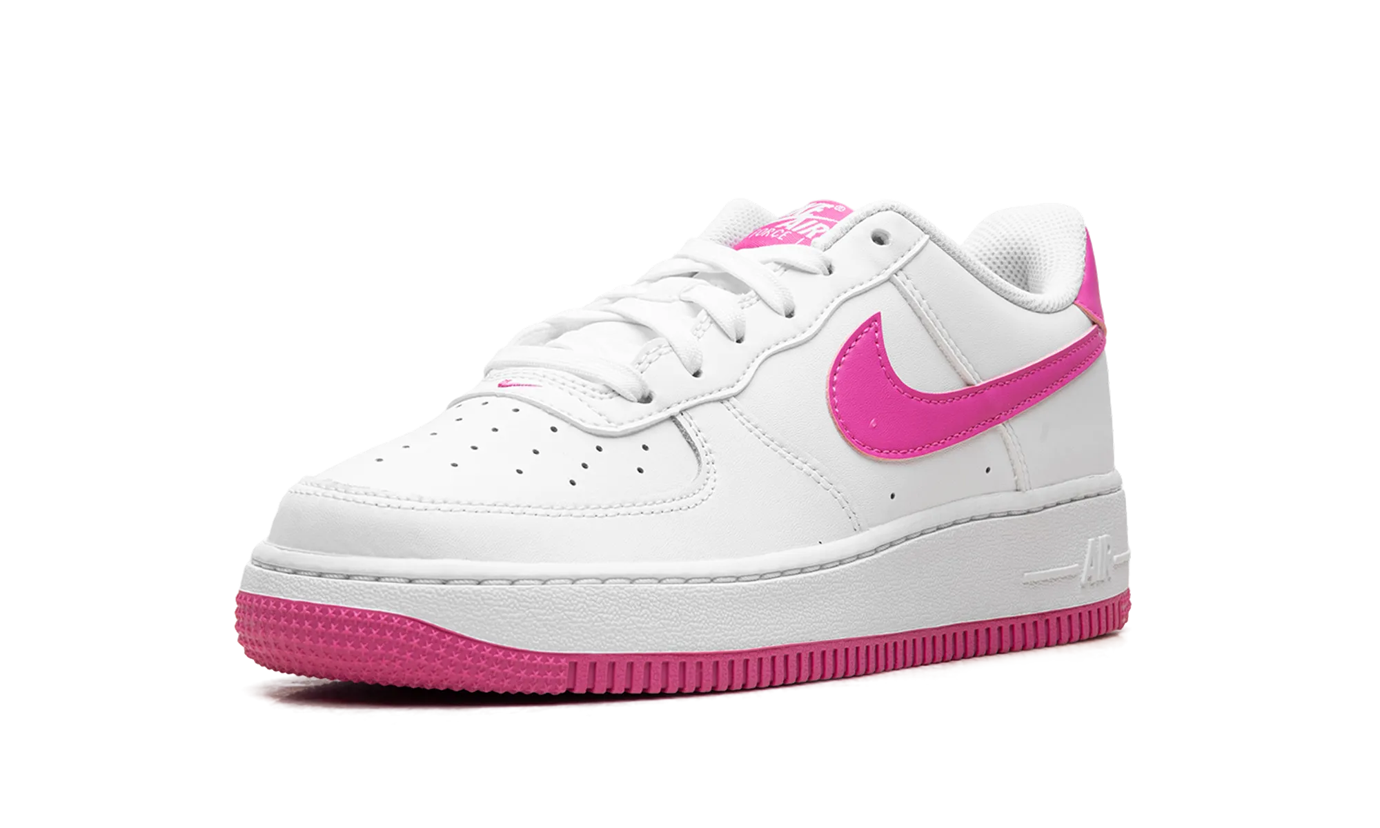 Air Force 1 GS "White Laser Fuchsia" Rockered Sole HardSole