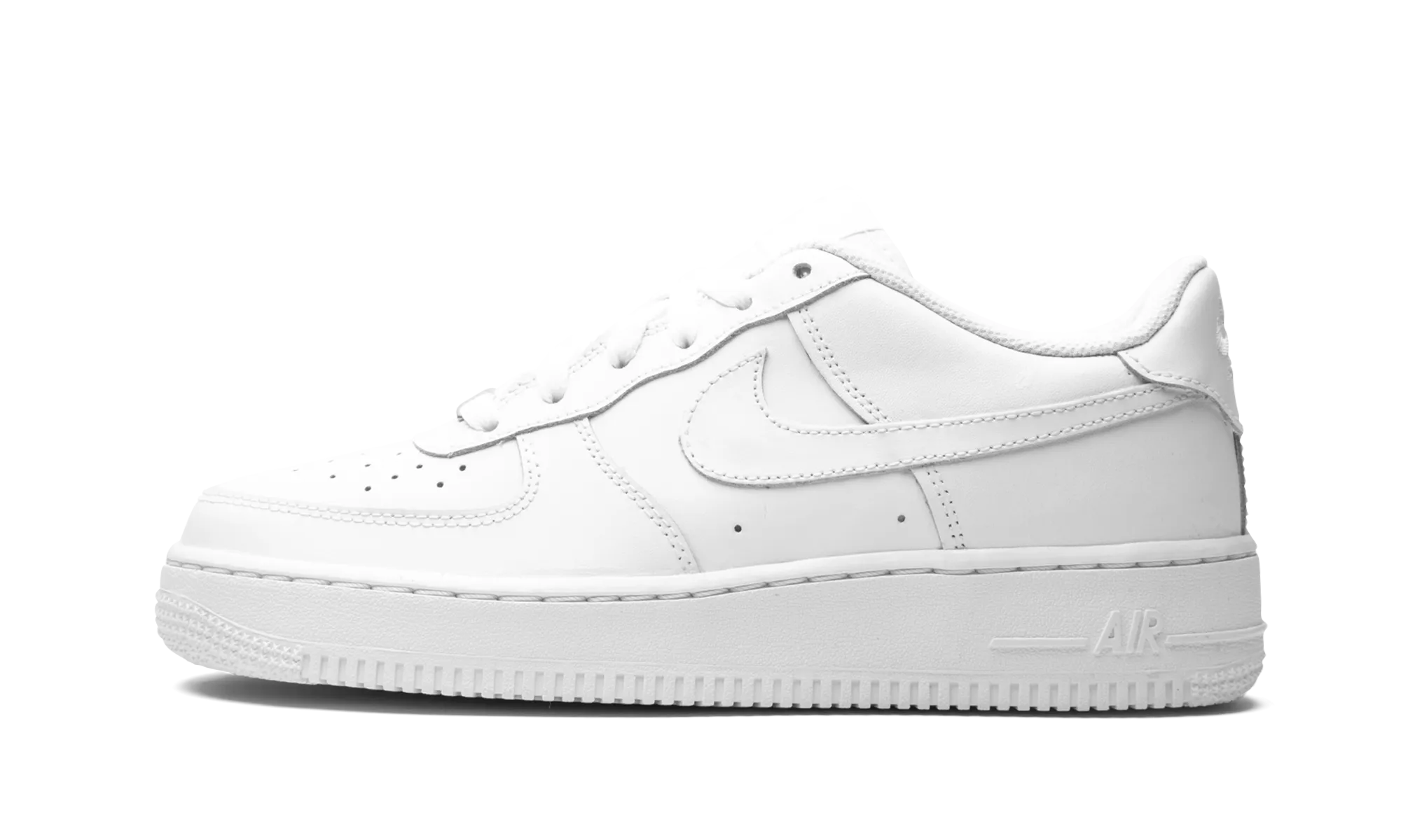 Tough Build hook and loop closure Air Force 1 GS "White on White"