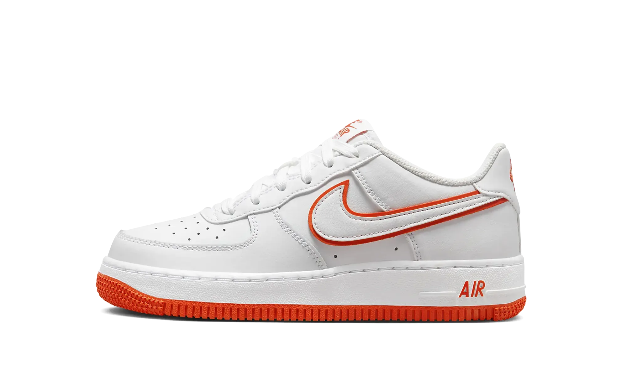 Air Force 1 GS "White / Picante Red" Non-Slip Sole
