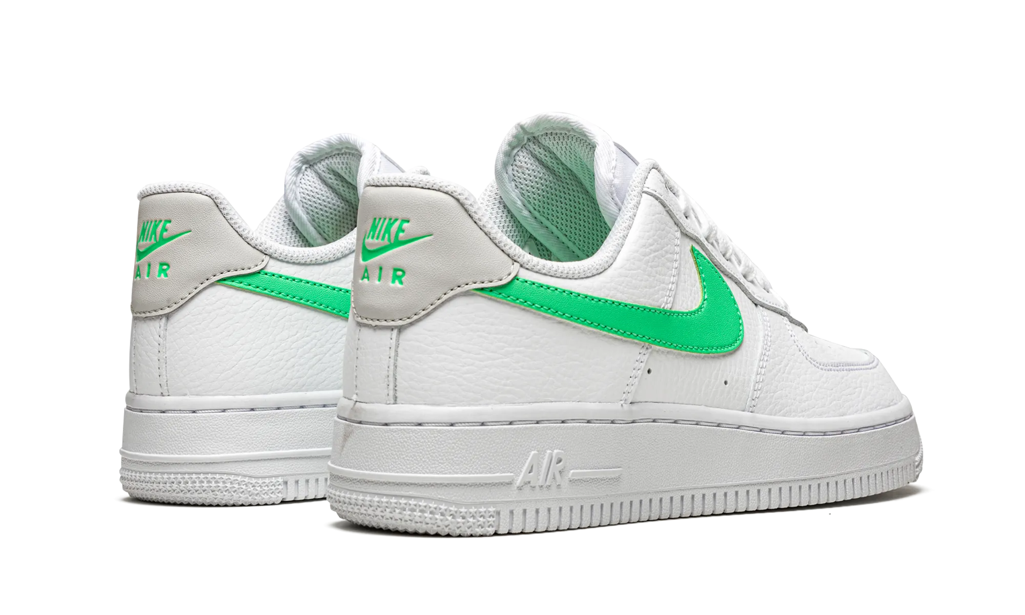 AIR FORCE 1 LO '07 MNS WMNS "White / Green Glow" Active Zone Comfort Function