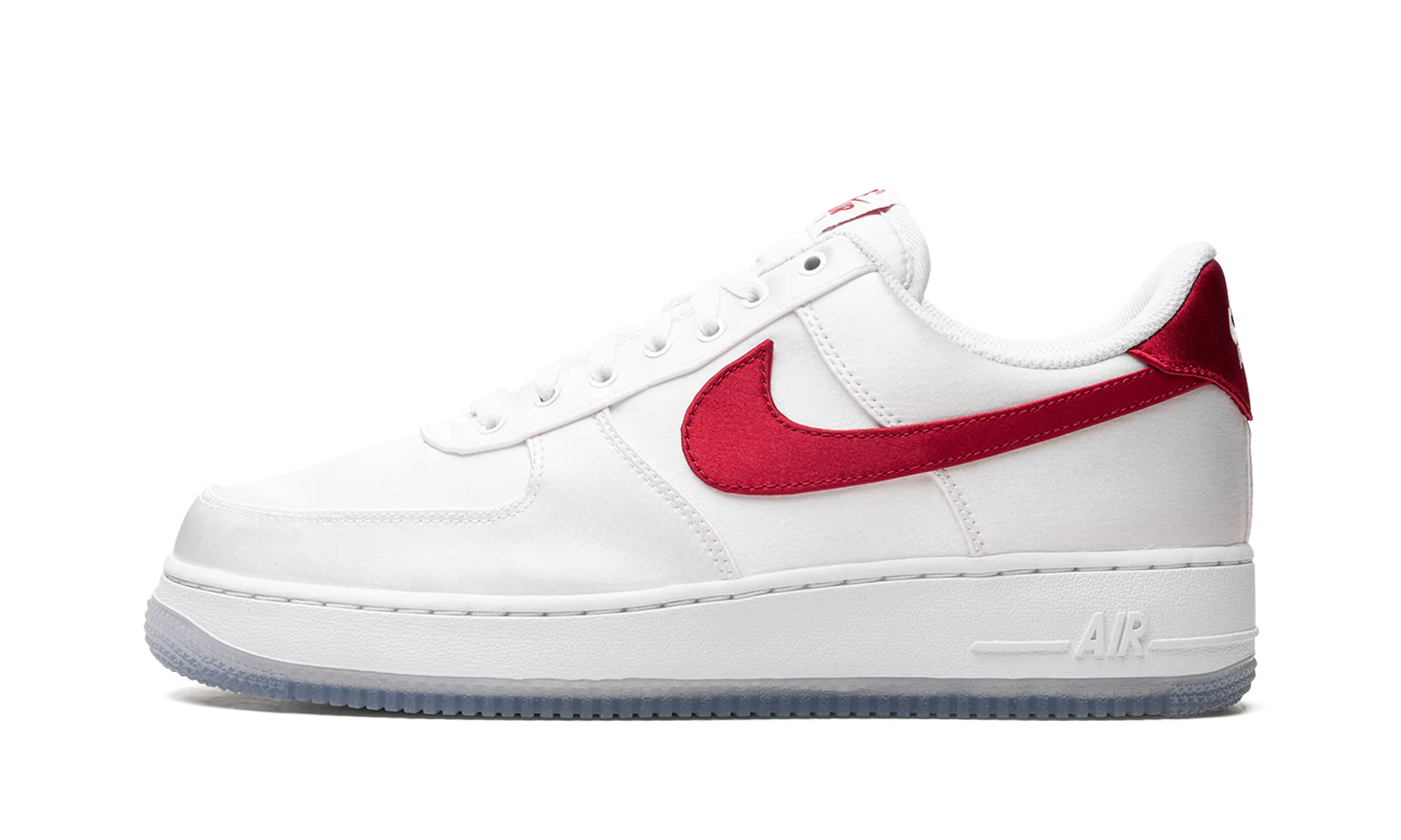 AIR FORCE 1 LO '07 WMNS "Satin White Varsity Red" Cushion Heel