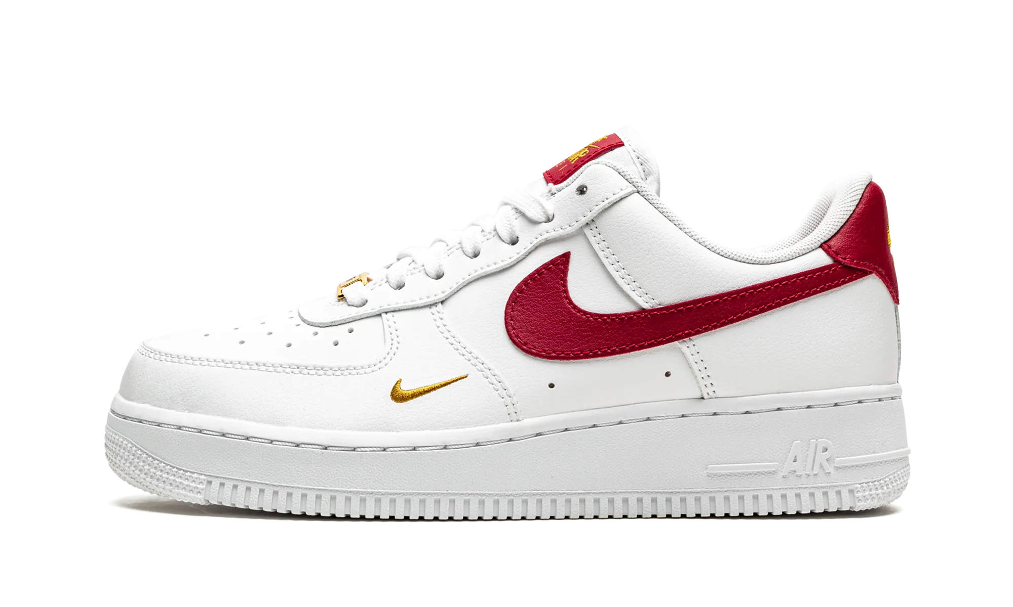 Bounce Back Midsole Layered Traction Grid AIR FORCE 1 LO ESSENTIAL MNS WMNS "White / Gym Red"