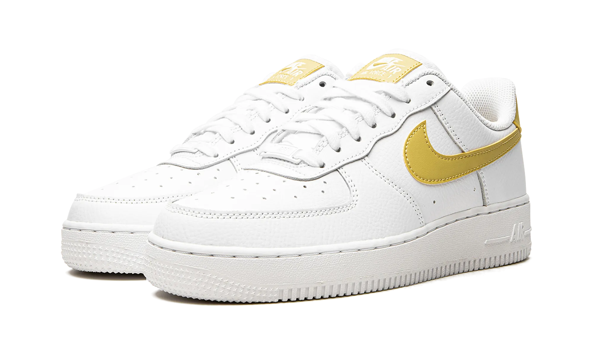 AIR FORCE 1 LO MNS WMNS "White / Saturn Gold" Seamless Upper Design