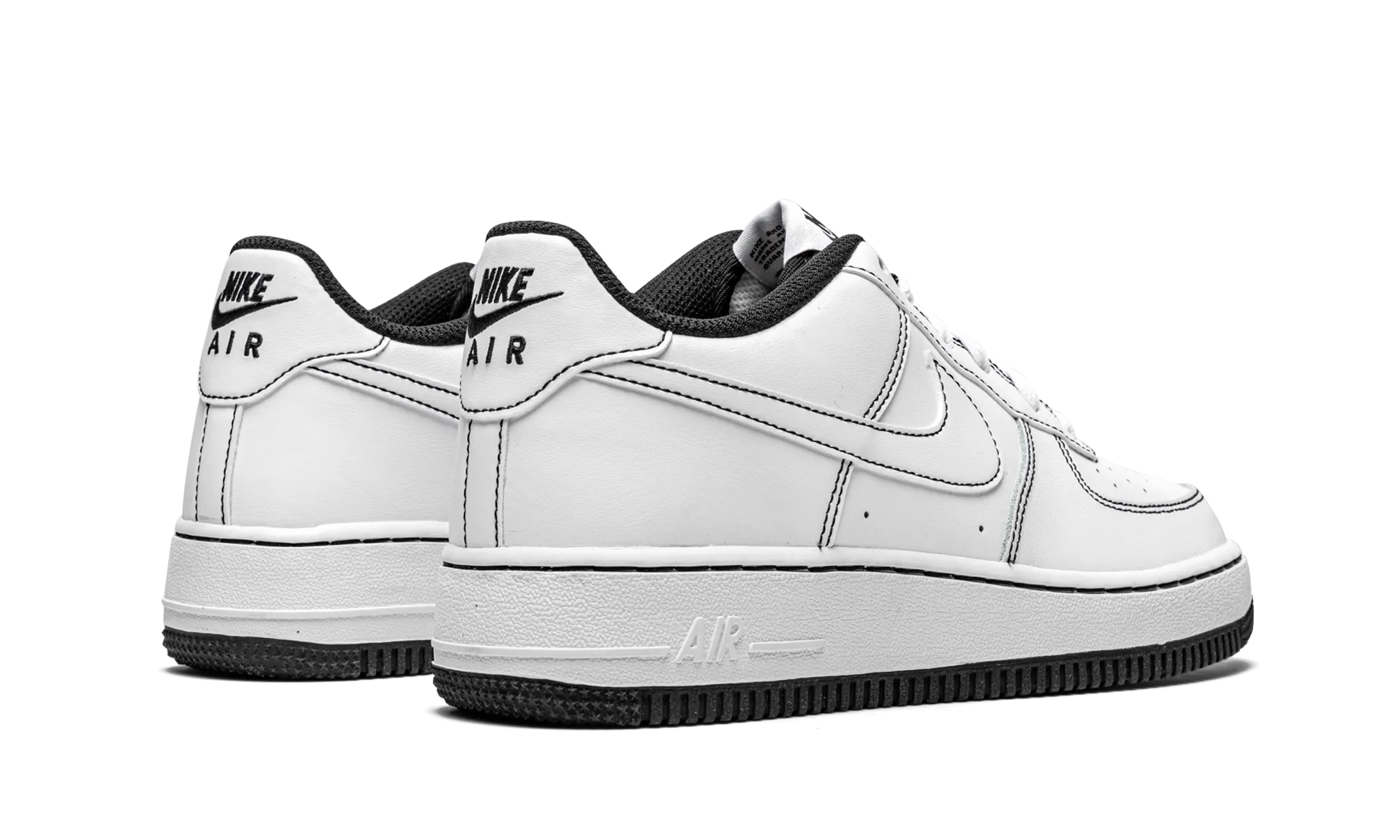 Air Force 1 Low '07 GS "Contrast Stitching - White / Black" Softer Touch Stitched Toe Box