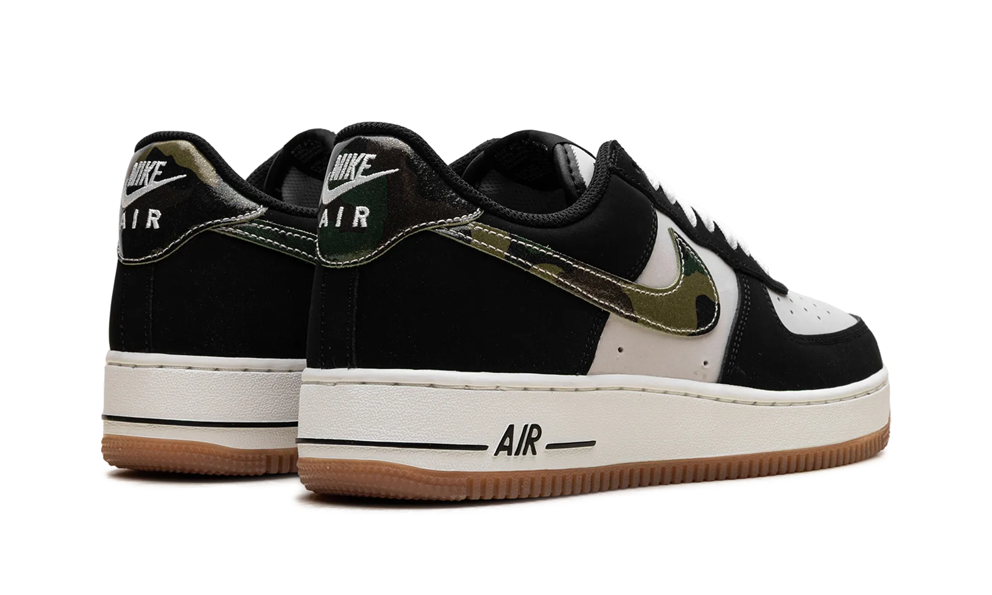 Air Force 1 Low '07 LV8 "Black Patent Camo Swoosh" Breath Detail Breathable mesh