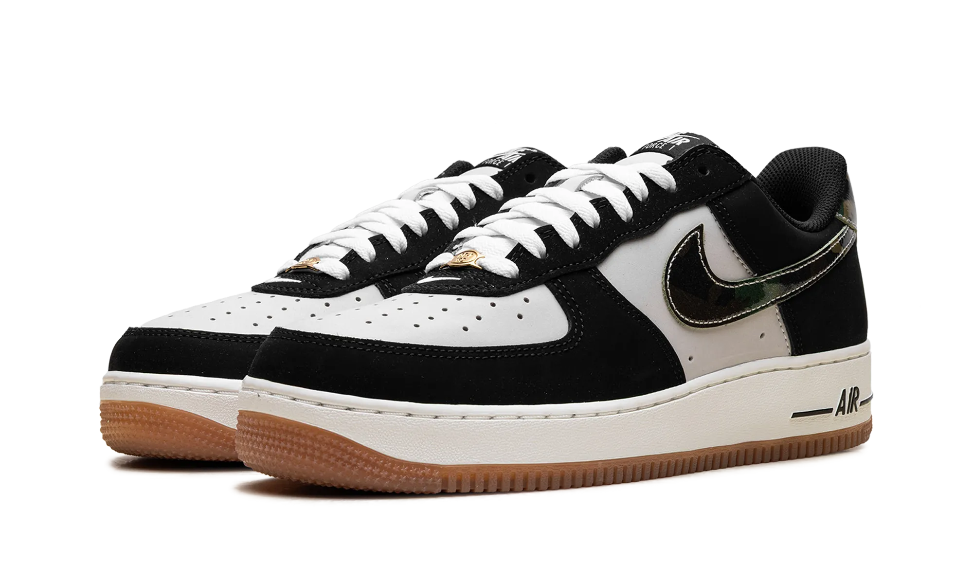 Air Force 1 Low '07 LV8 "Black Patent Camo Swoosh" Street Motion