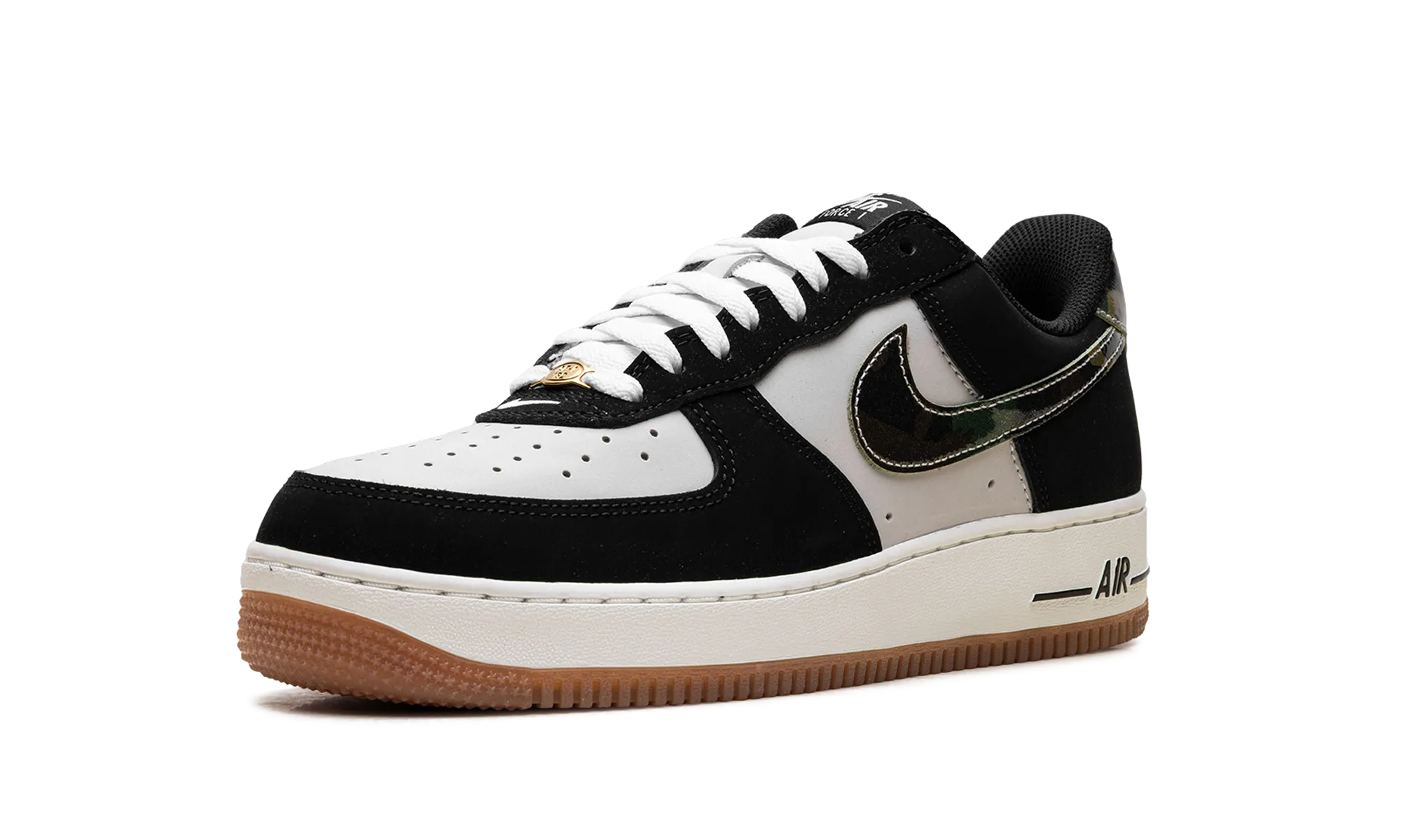 Balanced Grip Air Force 1 Low '07 LV8 "Black Patent Camo Swoosh"