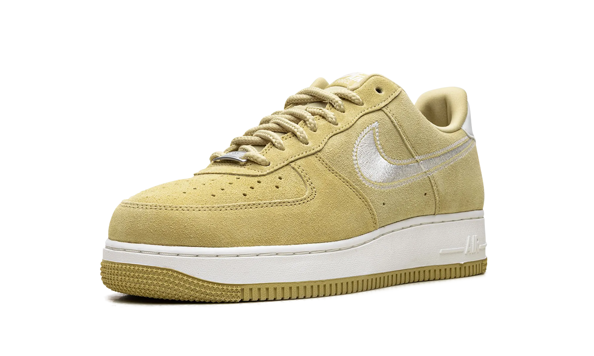 Supportive Footbed Air Force 1 Low '07 LV8 "Buff Gold Sail Embroidered Swoosh"
