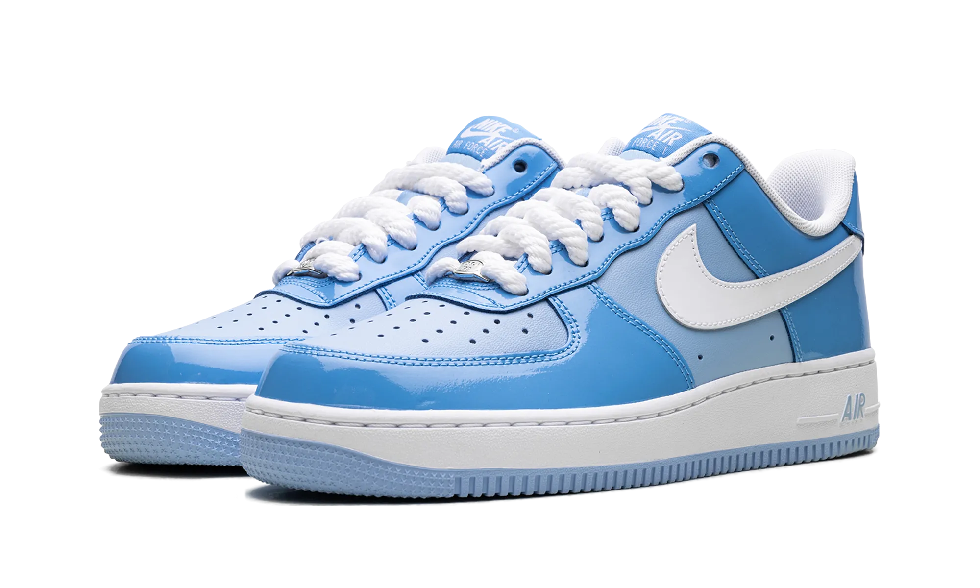 Rocker sole geometry SyntheticUpper Air Force 1 Low '07 LV8 "Phychic Blue White Patent"