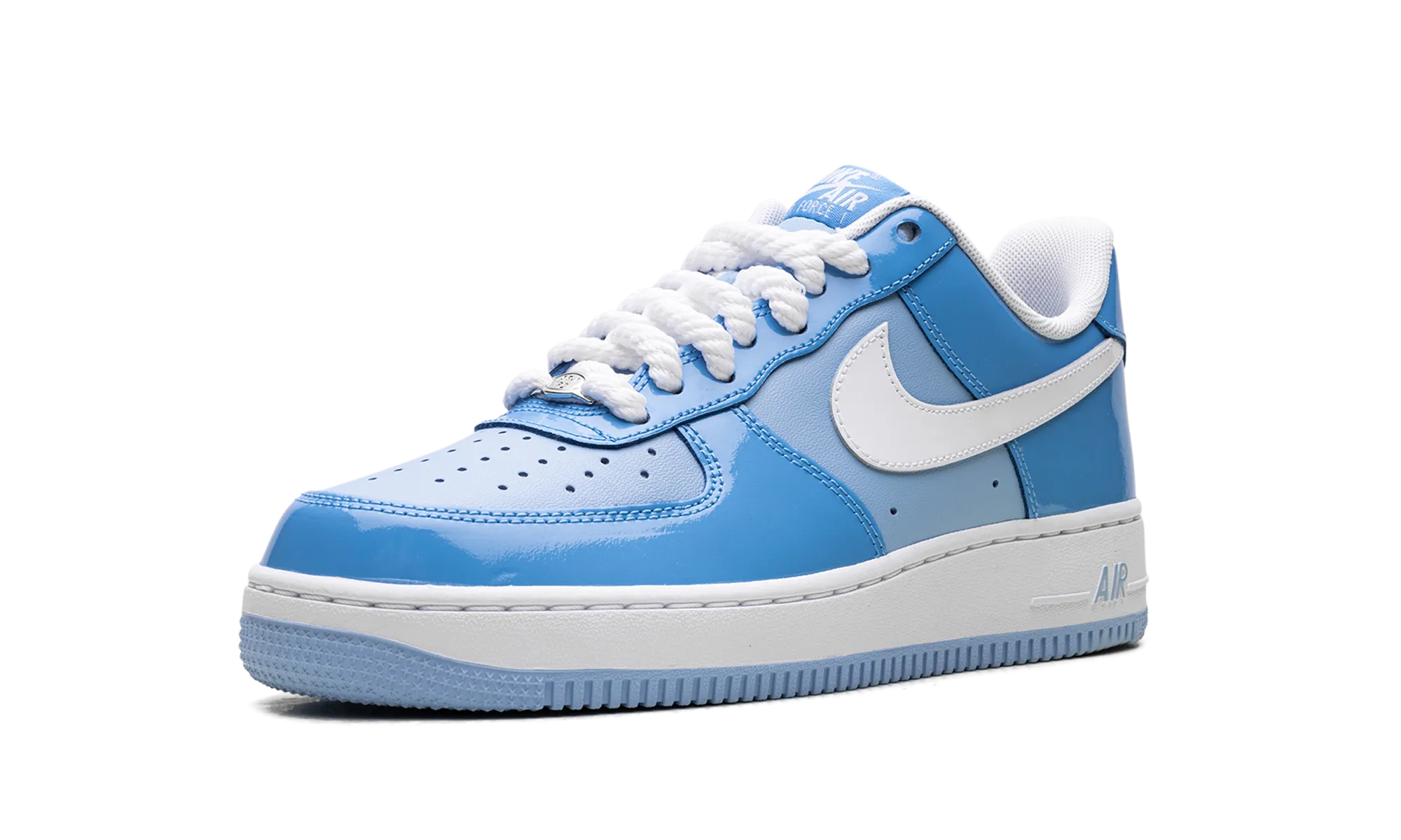 Air Force 1 Low '07 LV8 "Phychic Blue White Patent" Comfortable Linings Enhanced grip