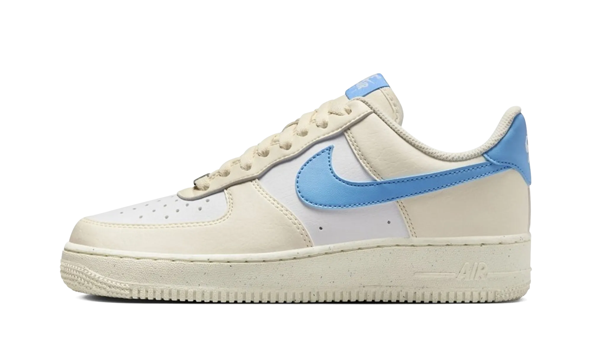 Air Force 1 Low '07 Next Nature WMNS "Pale Ivory University Blue" Walk Friendly Heat Sealed Reinforcement