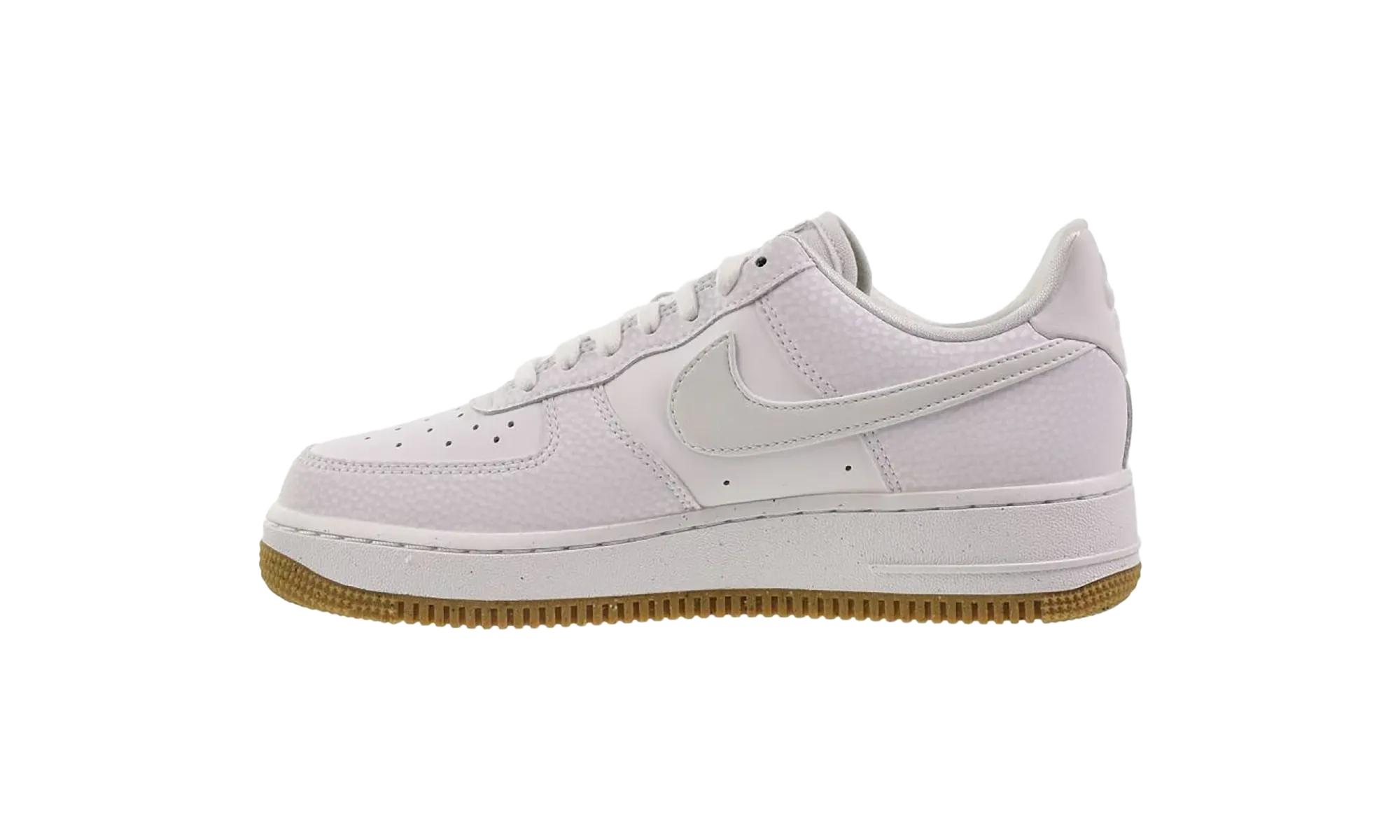 Support Asymmetric Lacing Designs Air Force 1 Low '07 NN WMNS "White/Football Grey-Gum Light Brown"