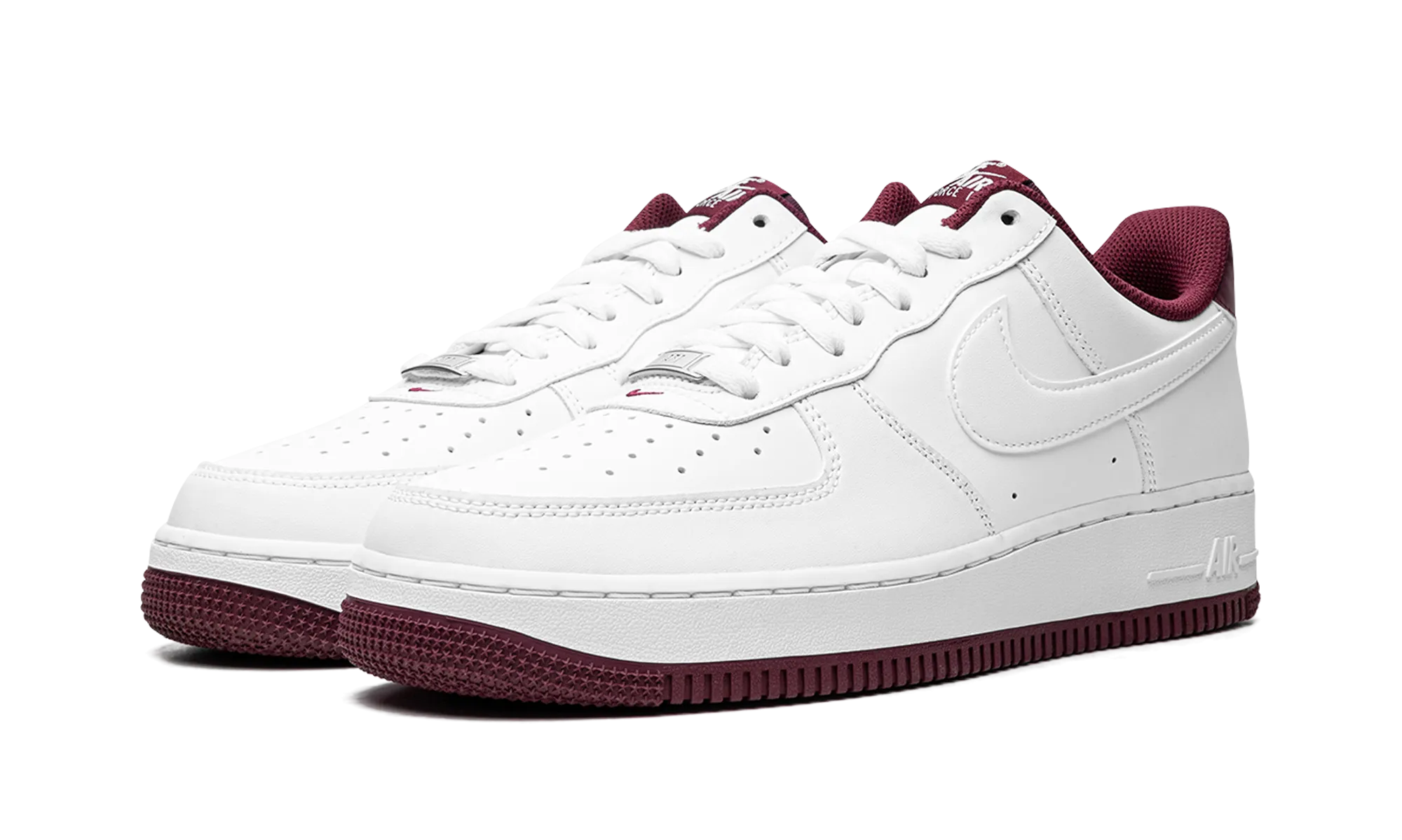 Slip Resistant Traction Neutral Stability Base Air Force 1 Low '07 "White / Dark Beetroot"