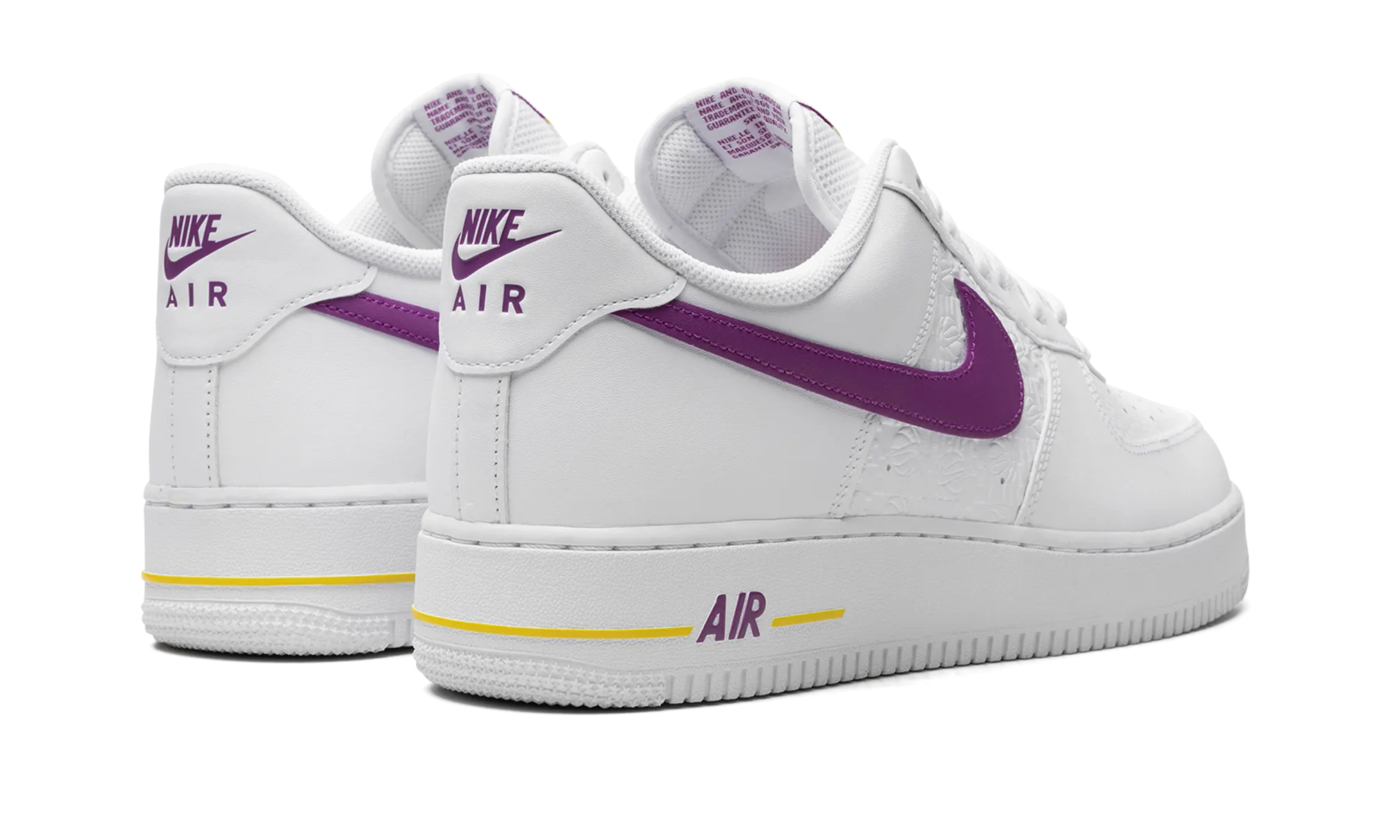 Leather Upper Impact Diffusion Technology Air Force 1 Low EMB "Bold Berry Lakers"