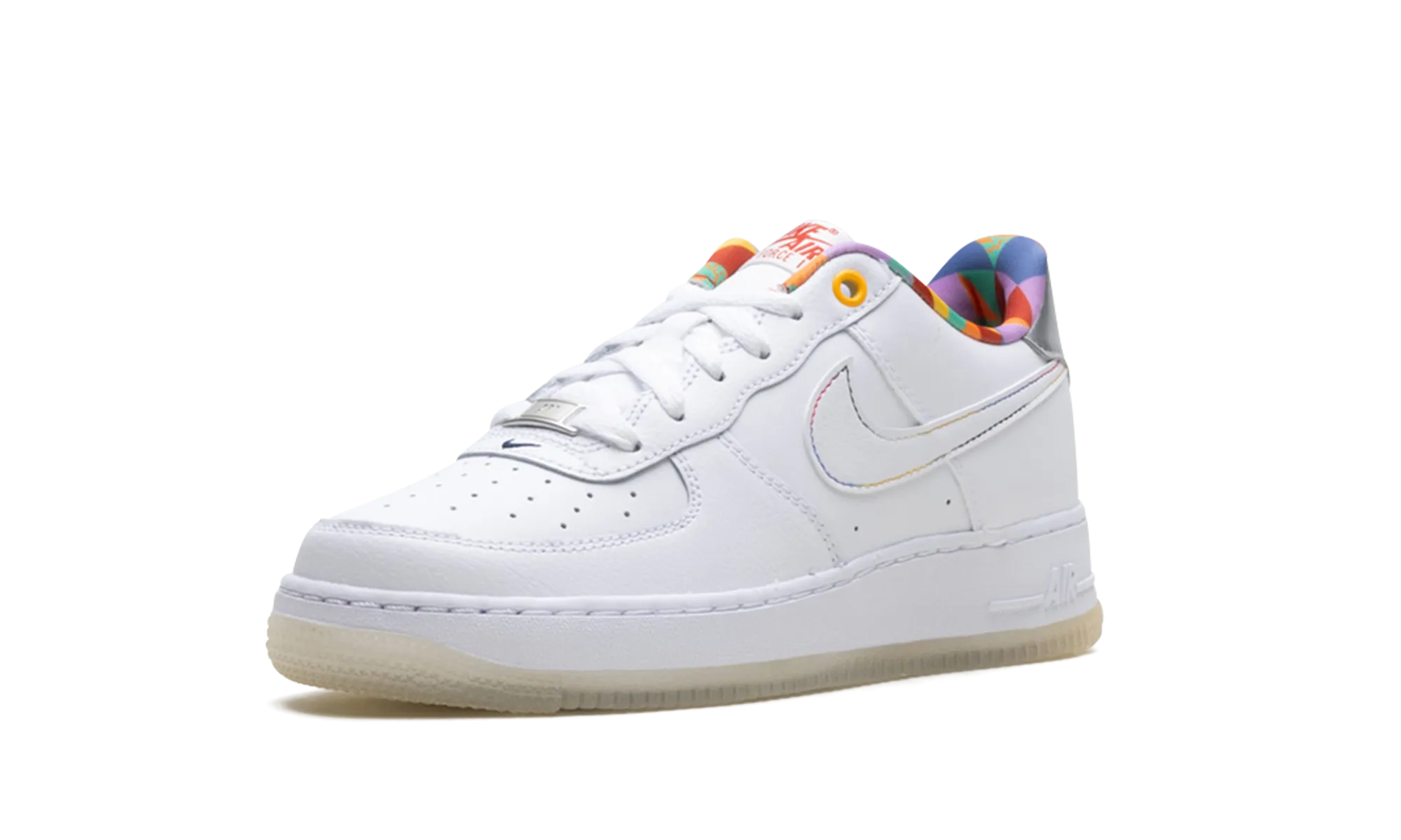 Comfort Adjust Molded Foam Air Force 1 Low LV8 GS "White Playful Print"