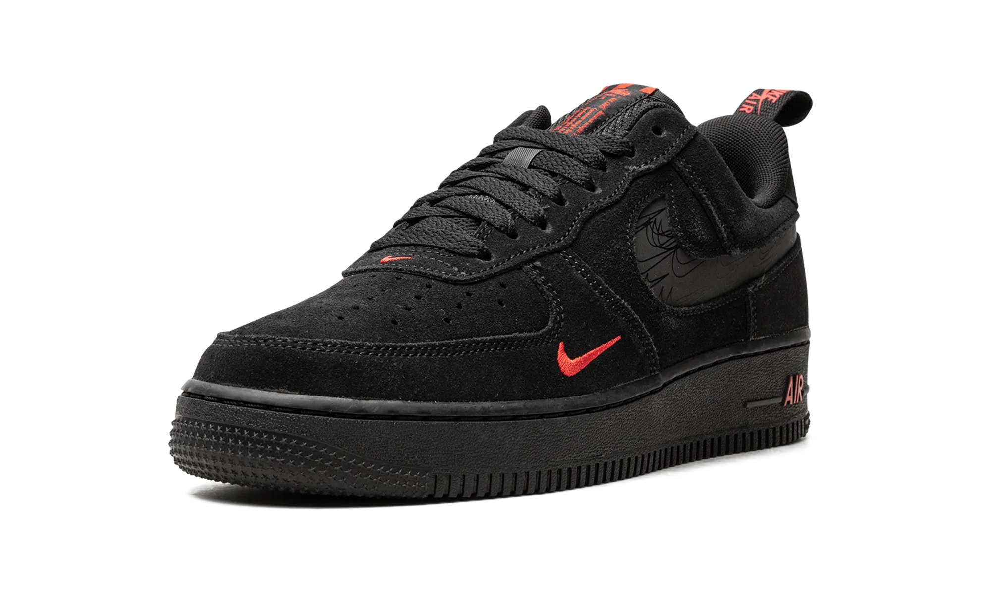 Air Force 1 Low "Multi Swoosh Black Crimson" Pure Fit