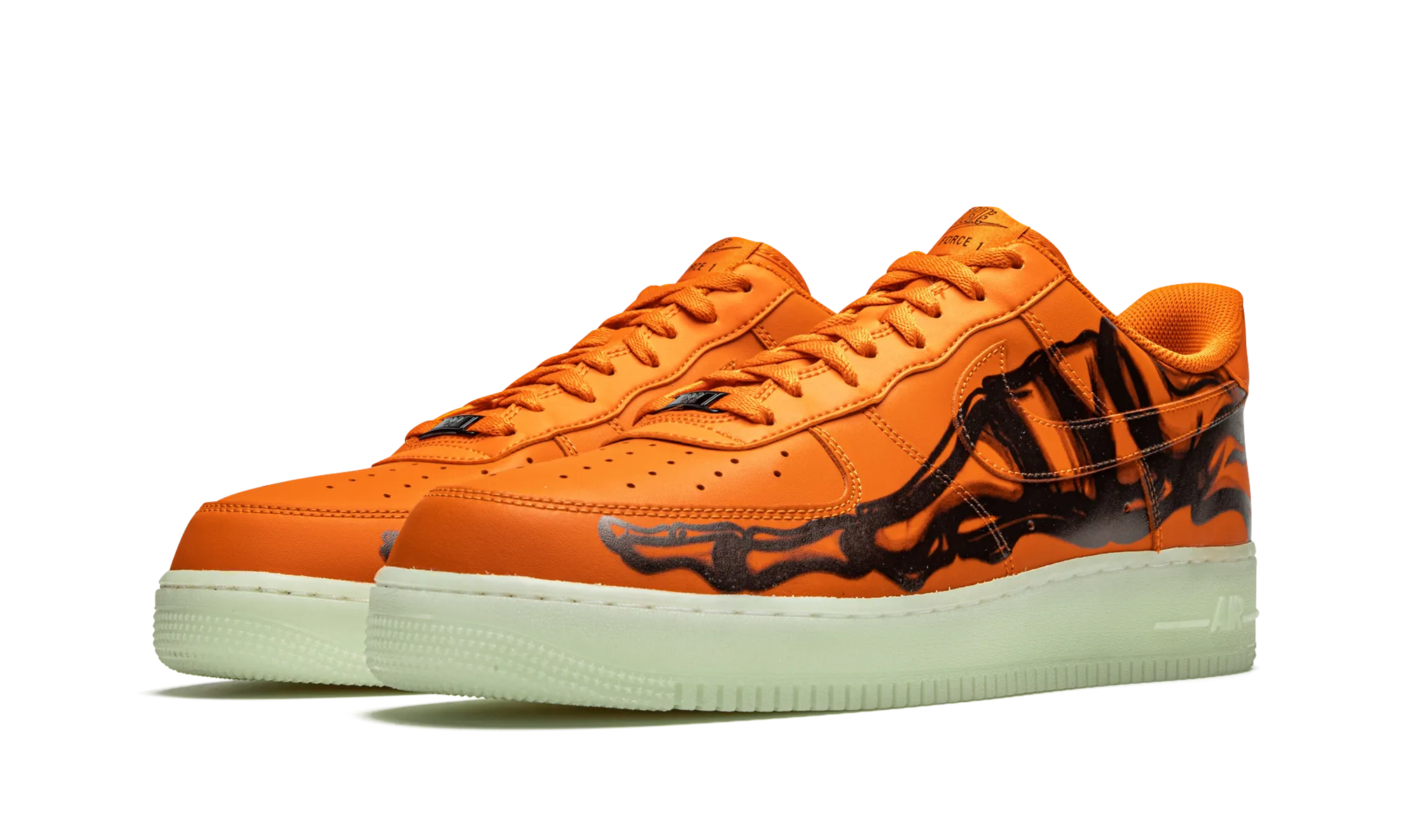 Anti Collision Toe Box Ventilated Midsole Air Force 1 Low "Orange Skeleton"