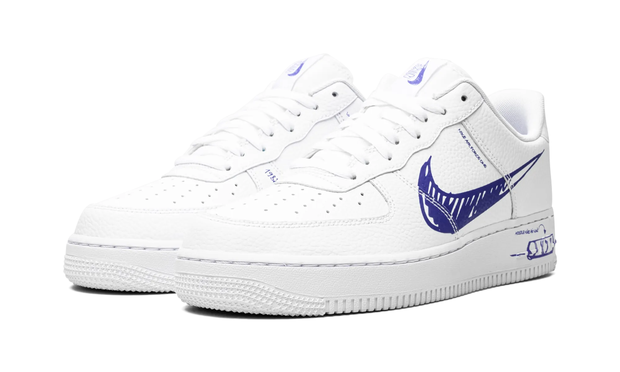 Modern Outfit Air Force 1 Low "Scribble - Royal Blue"