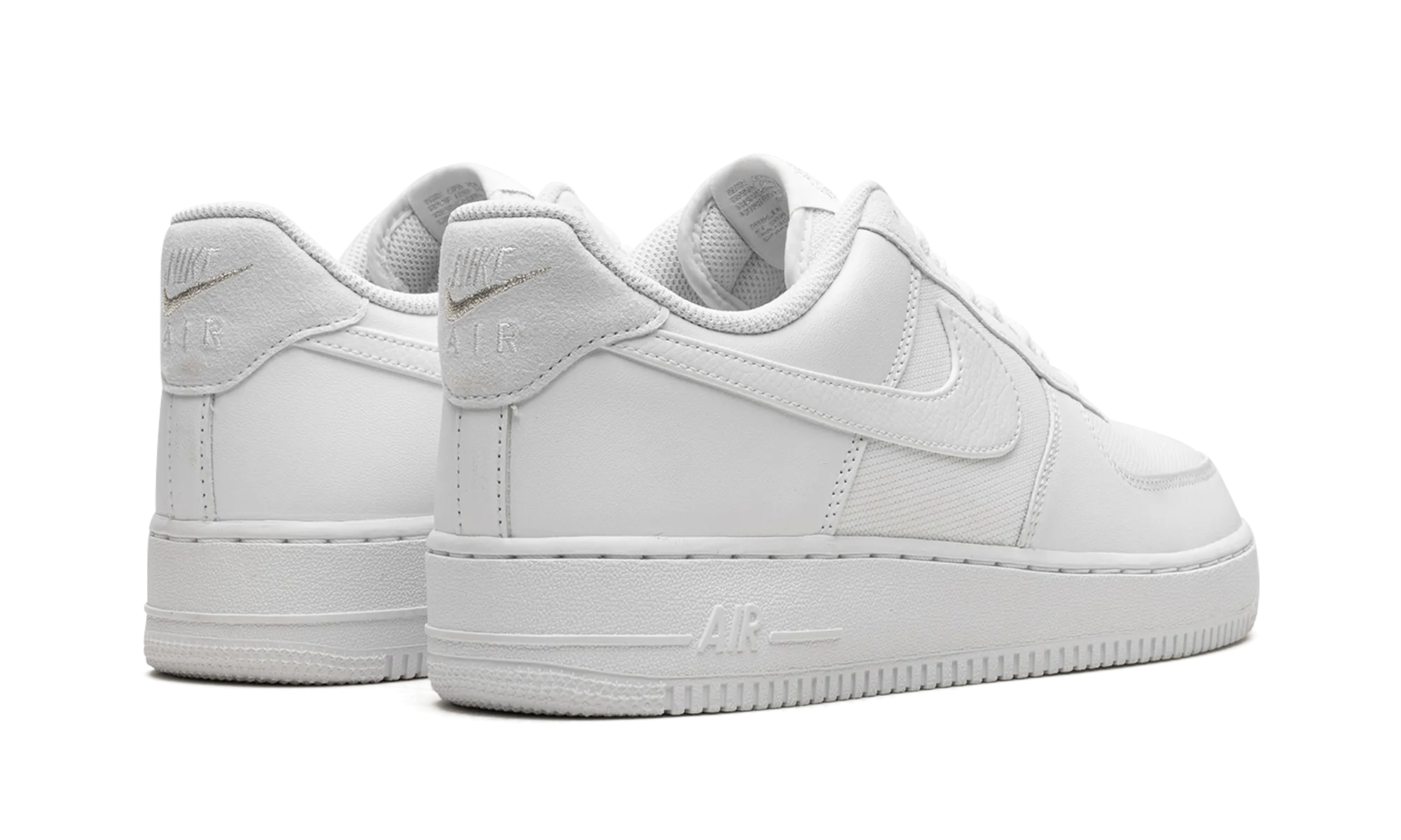 Flexible Traction Street Inspired Air Force 1 Low "White/Silver"