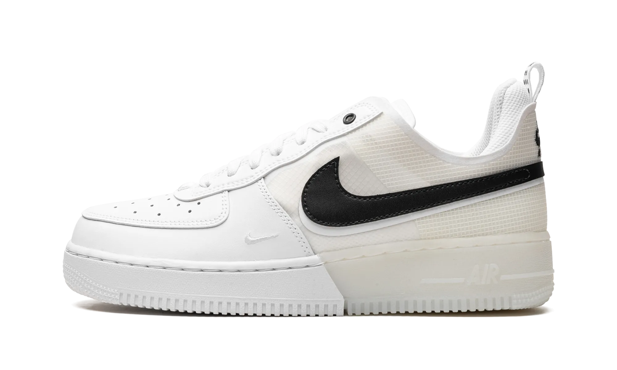 Durable Binding Fitness Footwear Air Force 1 Low React "White / Black"