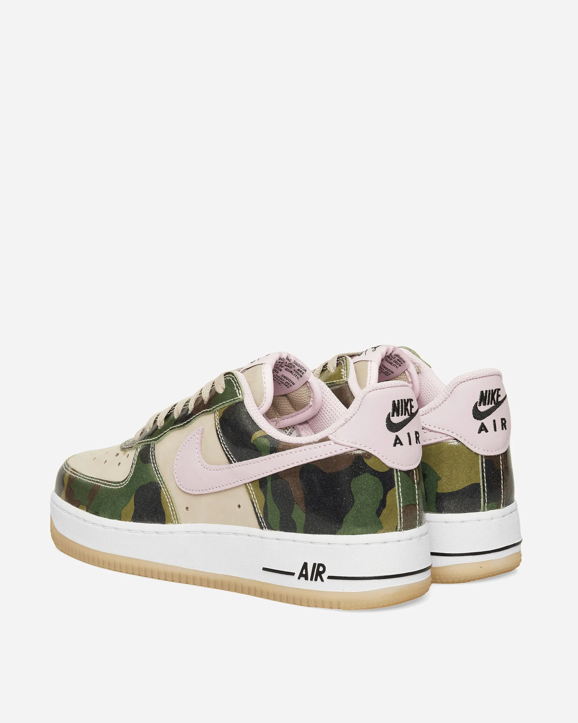 Air Force 1 Low Retro Sneakers Desert Khaki / Pink Foam Non Slip Lacing Comfort Function
