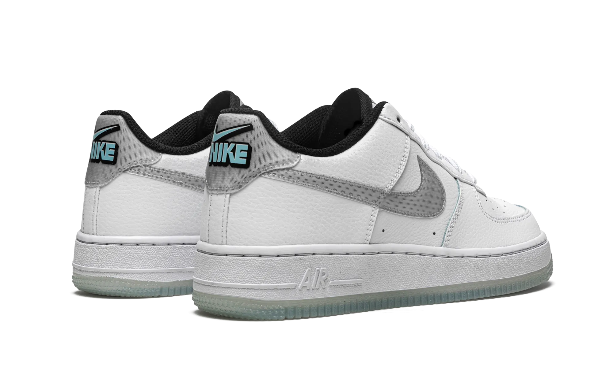 Slip Free Air Force 1 LV8 KSA GS "White / Glacier Blue"
