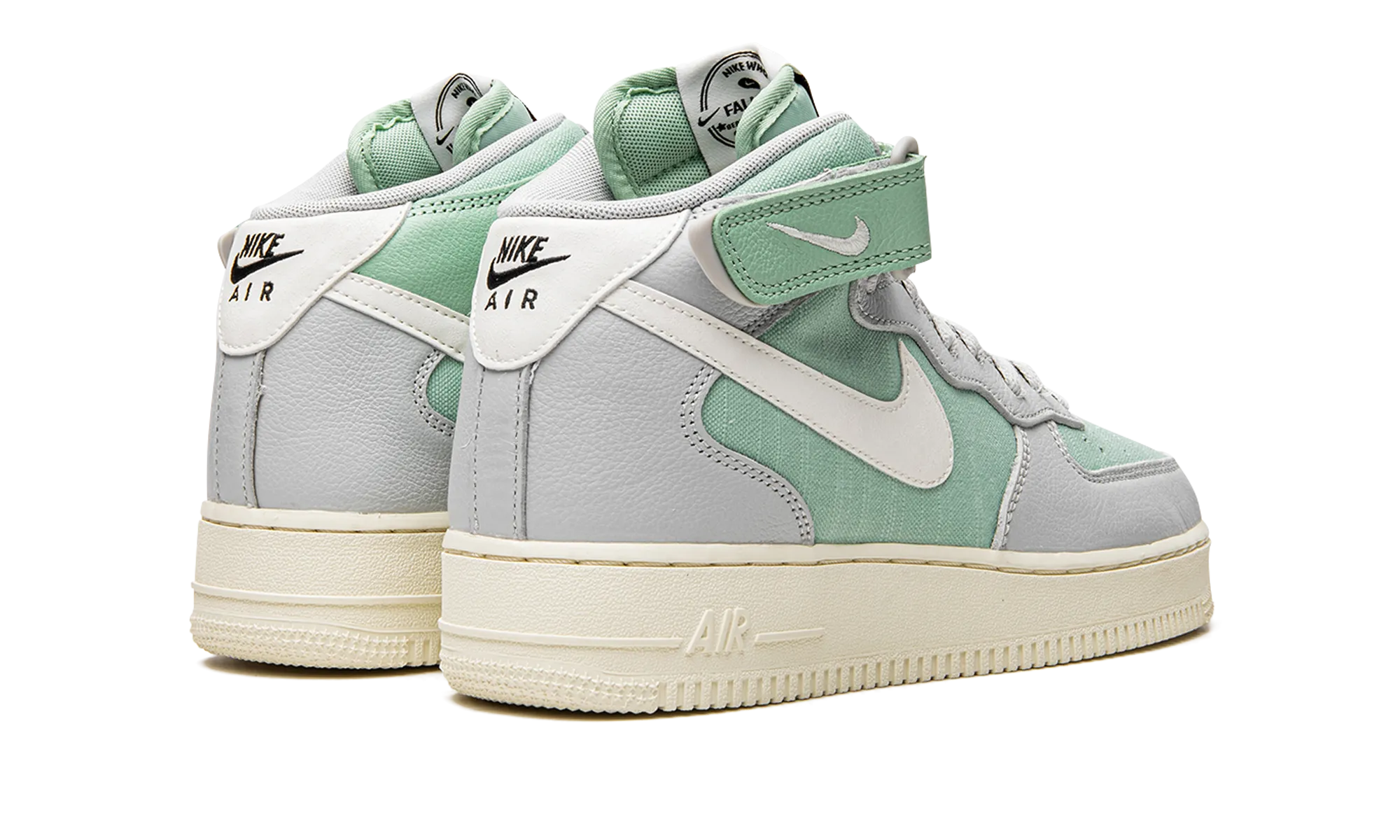 Stretchable Upper Durable Upper Material Air Force 1 Mid '07 LX "Grey Fog Enamel Green"