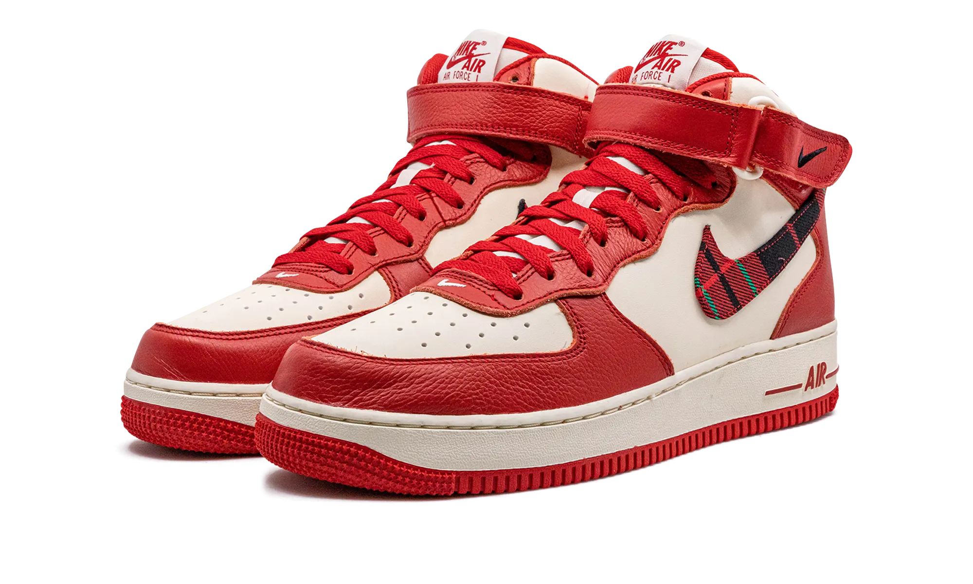 Dynamic Traction Outsoles Air Force 1 Mid '07 LX "Plaid Cream Red"