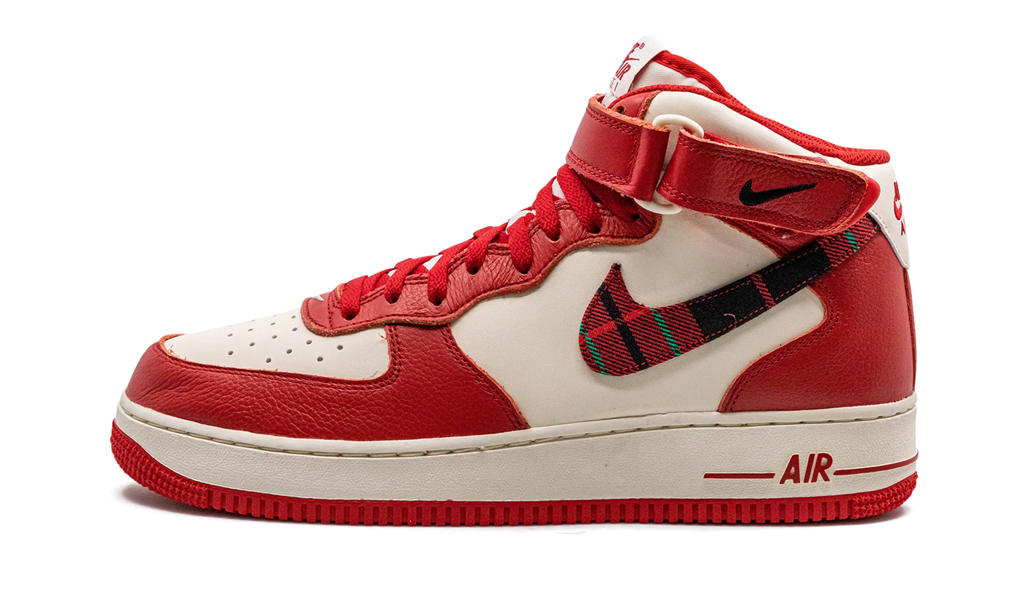 Park Ready Air Force 1 Mid '07 LX "Plaid Cream Red"