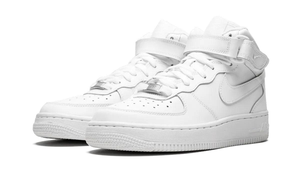 Air Force 1 MID GS "Triple White" TrailRunning Low Profile Collar Padding