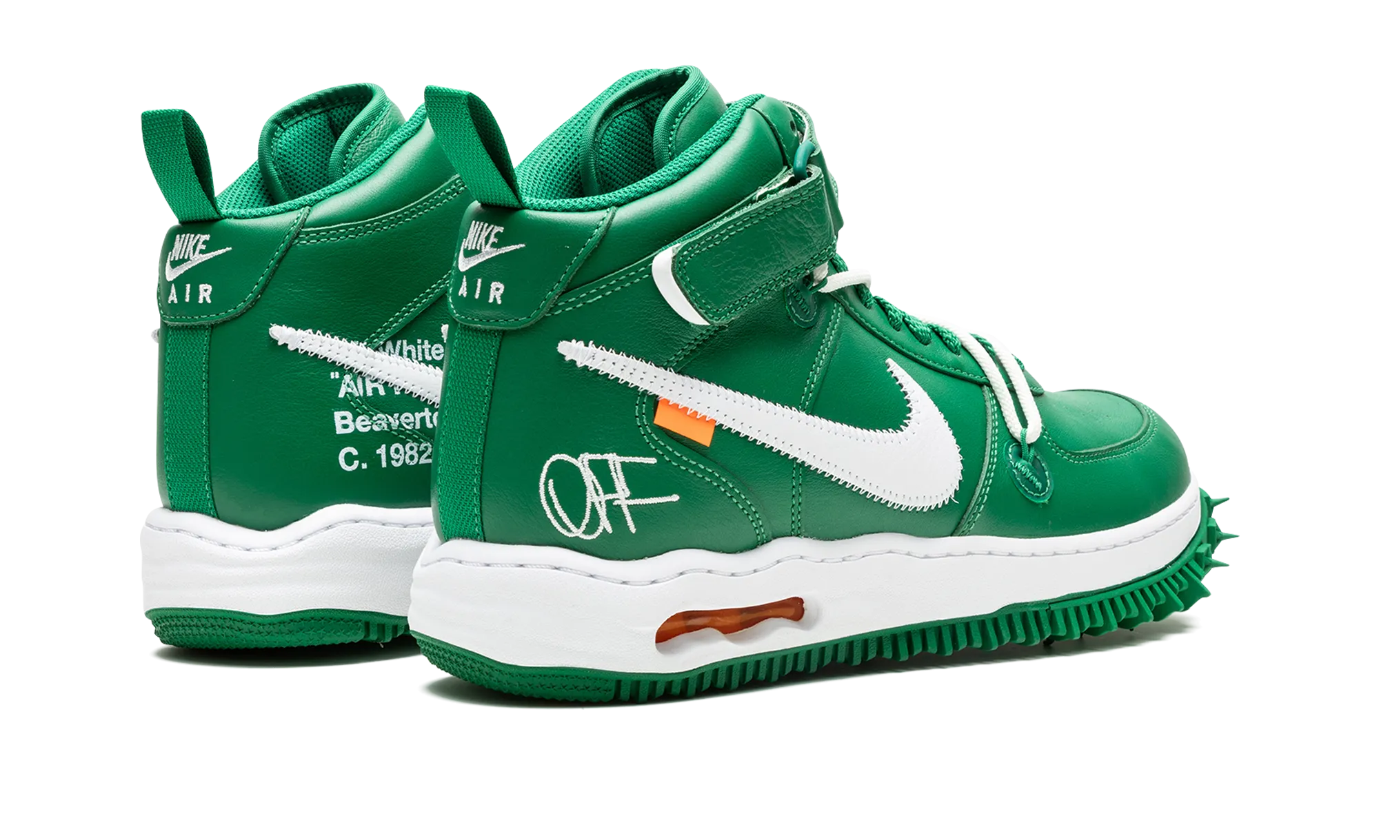 Breath Points Air Force 1 Mid "Off-White - Pine Green"