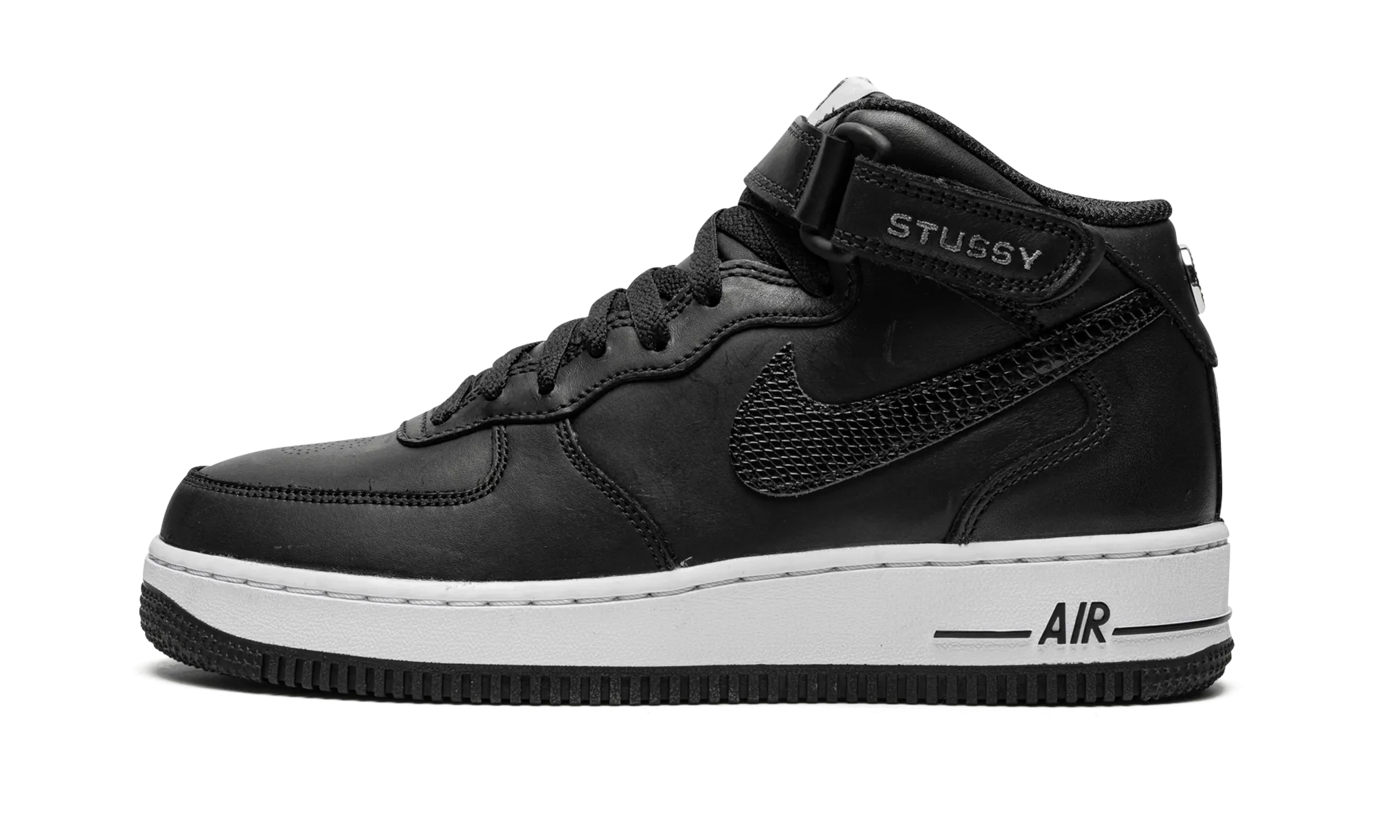 Air Force 1 Mid "Stussy - Black" All-Weather Wear Stable Sole