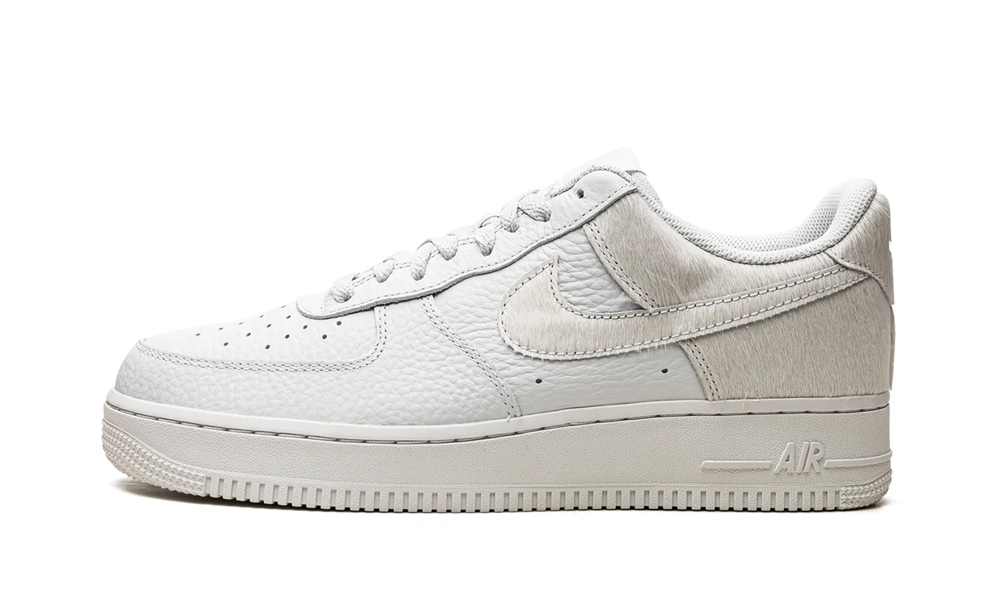 Eco Friendly Upper Vegan Material Technology AIr Force 1 "White Pony Hair Heel"