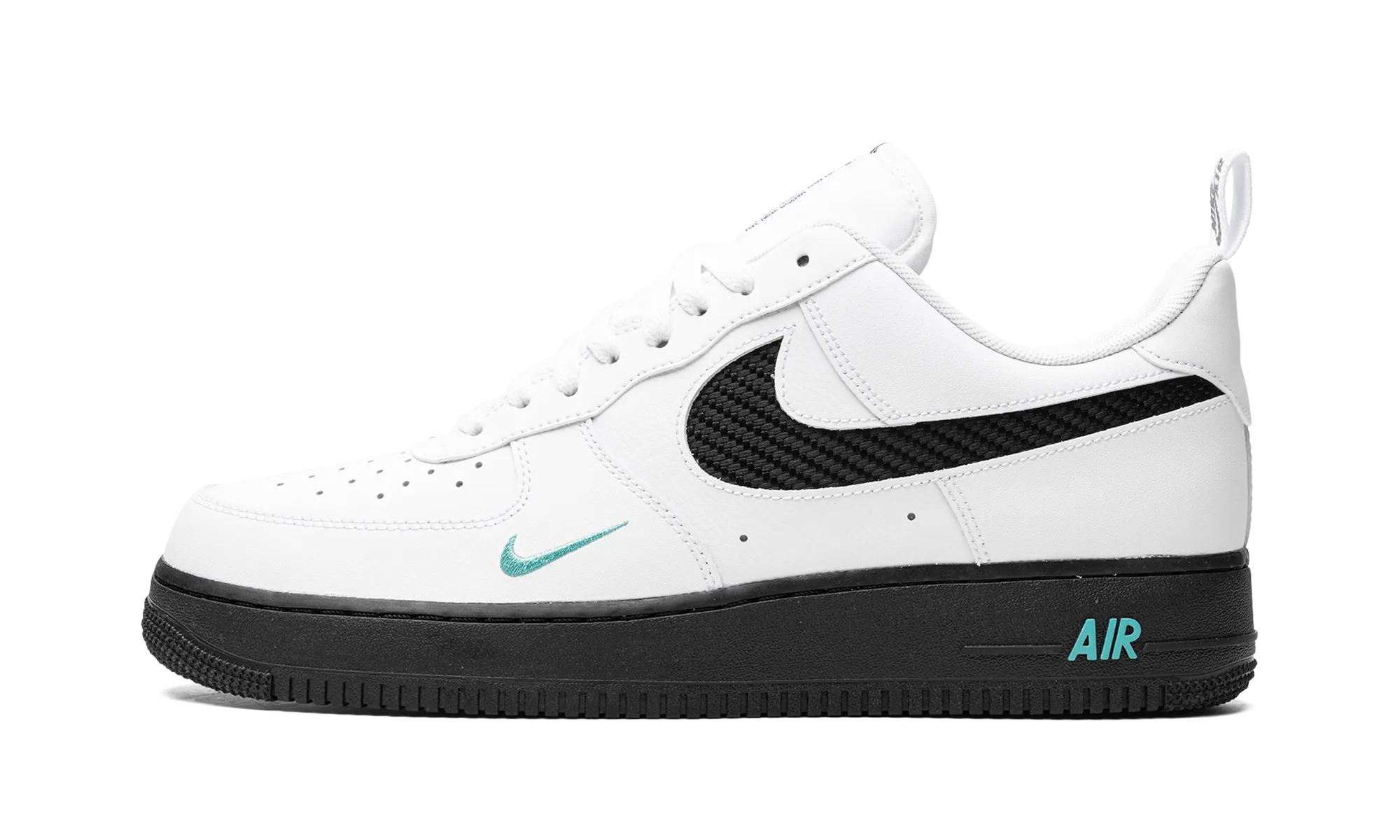 Air Force 1 "White/Black Teal" Breathable side Orthotic Support