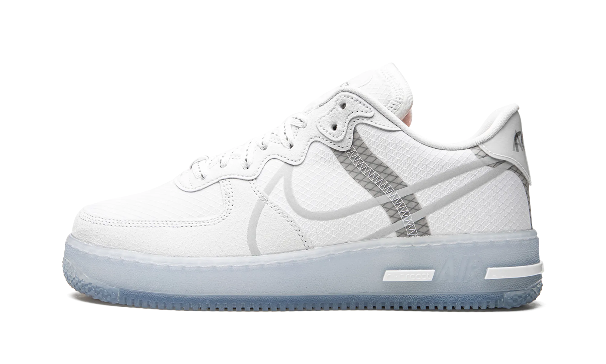 Air Force 1 React "White Ice" Designer Sneakers