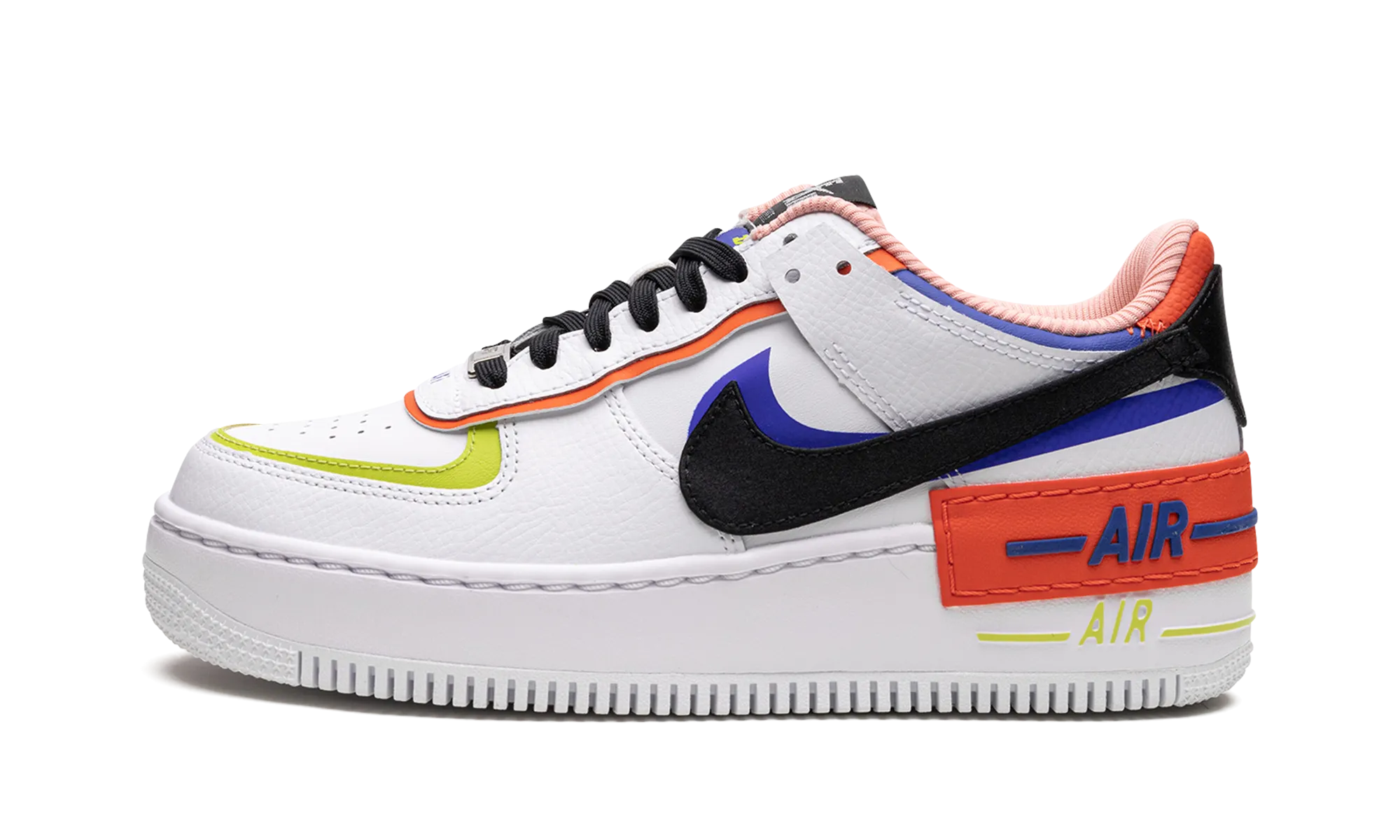AIR FORCE 1 SHADO MNS WMNS "White Multi" Ultra-soft feel Breath Zone