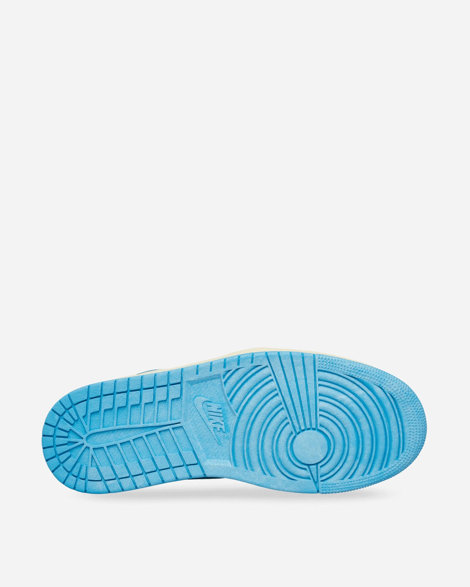 Universal Look Microfiber Overlay Air Jordan 1 High OG UNC Reimagined Sneakers Dark Powder Blue