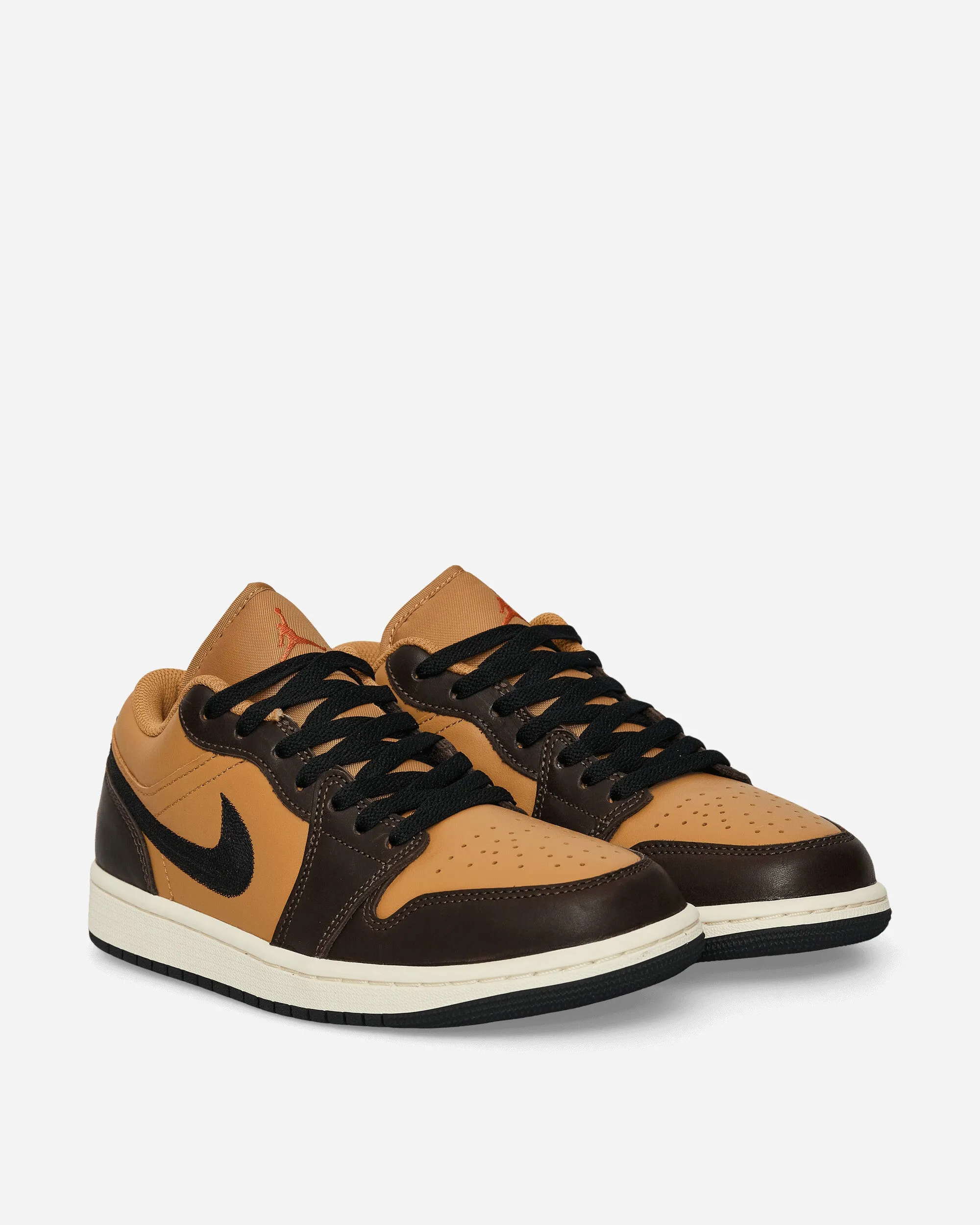 Functional Fit LongLasting Air Jordan 1 Low Sneakers Flax / Baroque Brown