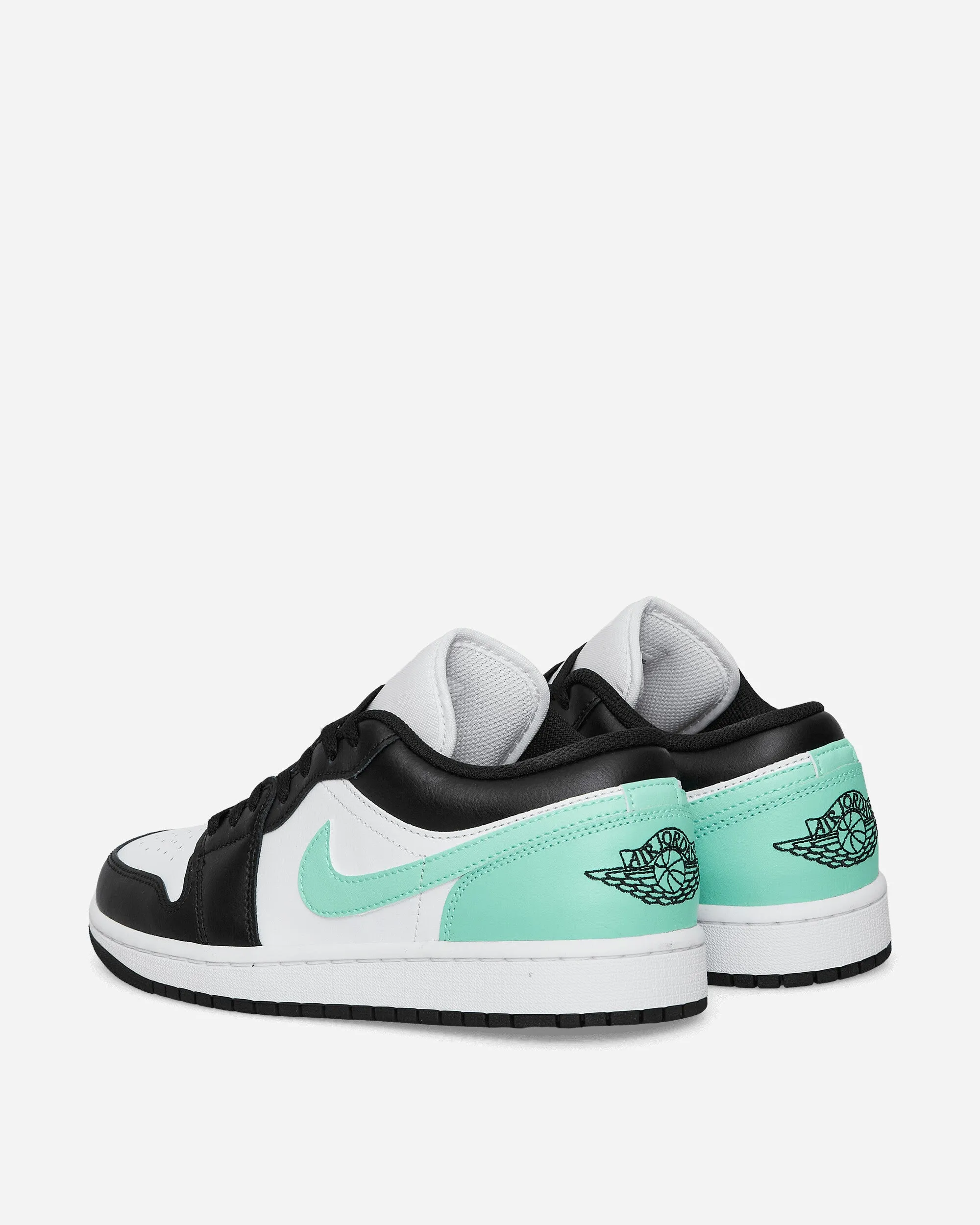 Commuter Friendly Air Jordan 1 Low Sneakers White / Black / Green Glow