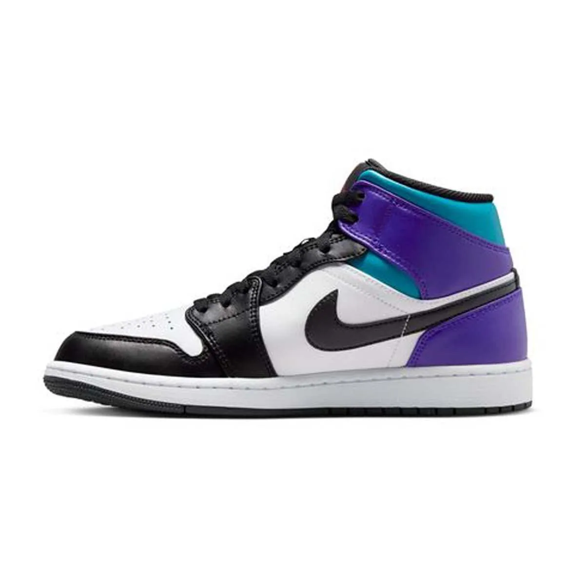 Youth Air Jordan 1 Mid 'Aqua Purple'
