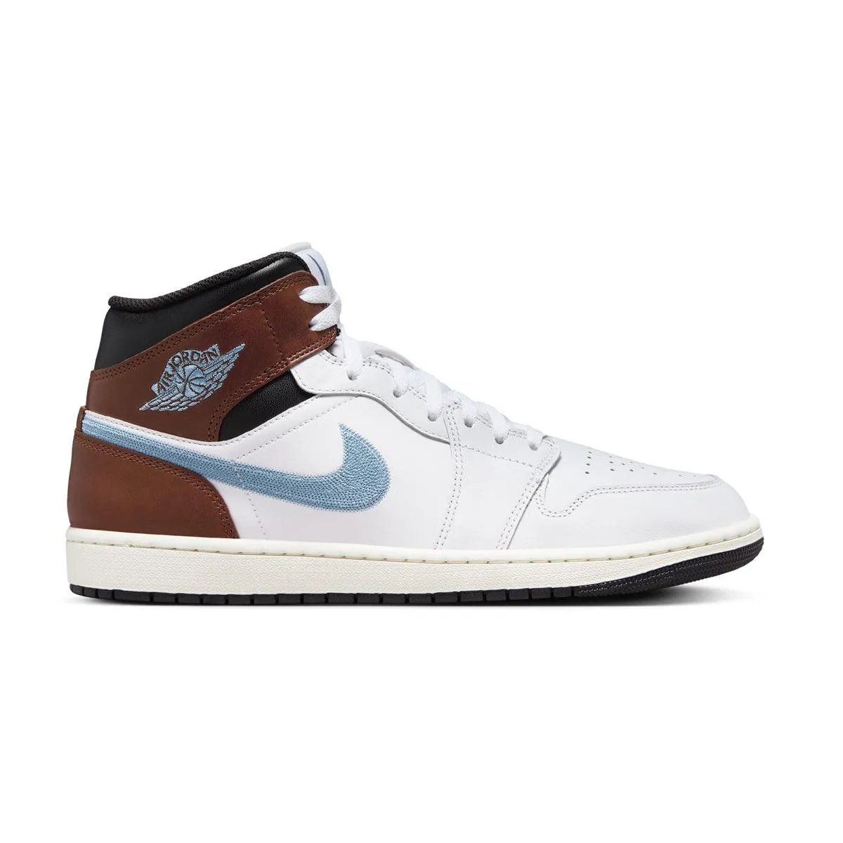 Air Jordan 1 Mid SE 'Brown Blue Grey' synthetic sole release