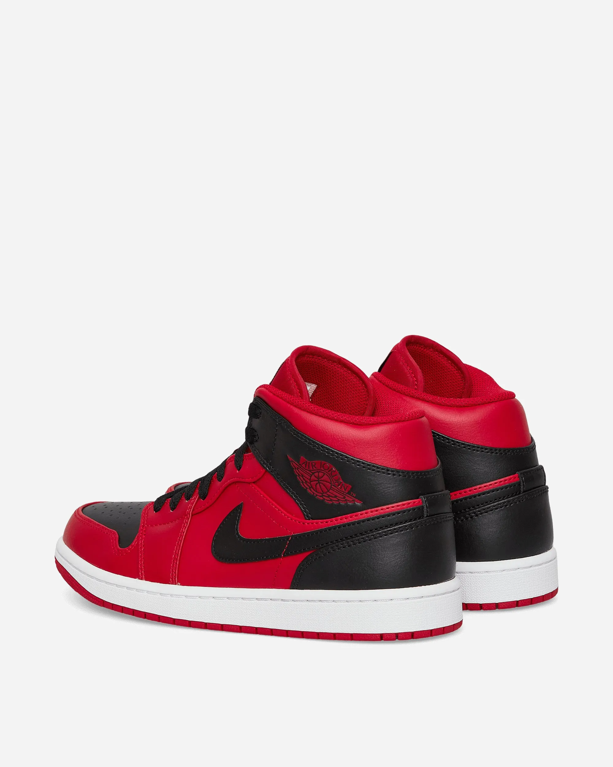 Cool Finish Classic Fit Air Jordan 1 Mid Sneakers Gym Red / Black