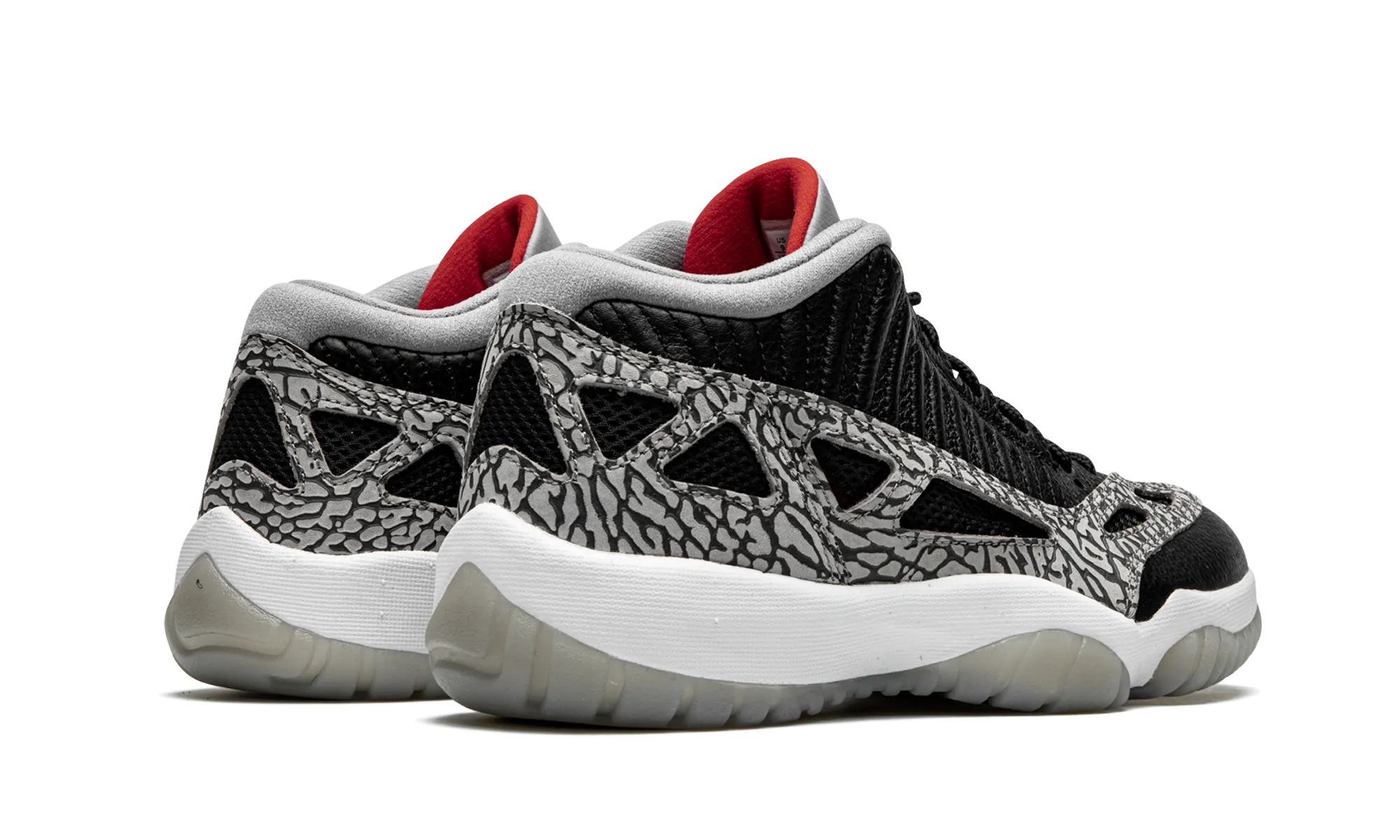 lace up closure Air Jordan 11 Low IE "Black Cement"