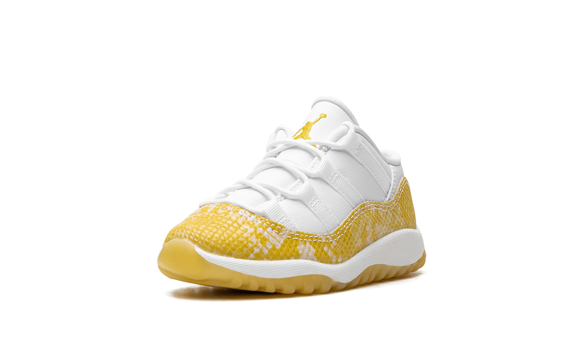 Air Jordan 11 Low TD "Yellow Snakeskin" Flex Zones Construction Torsion Control Frame