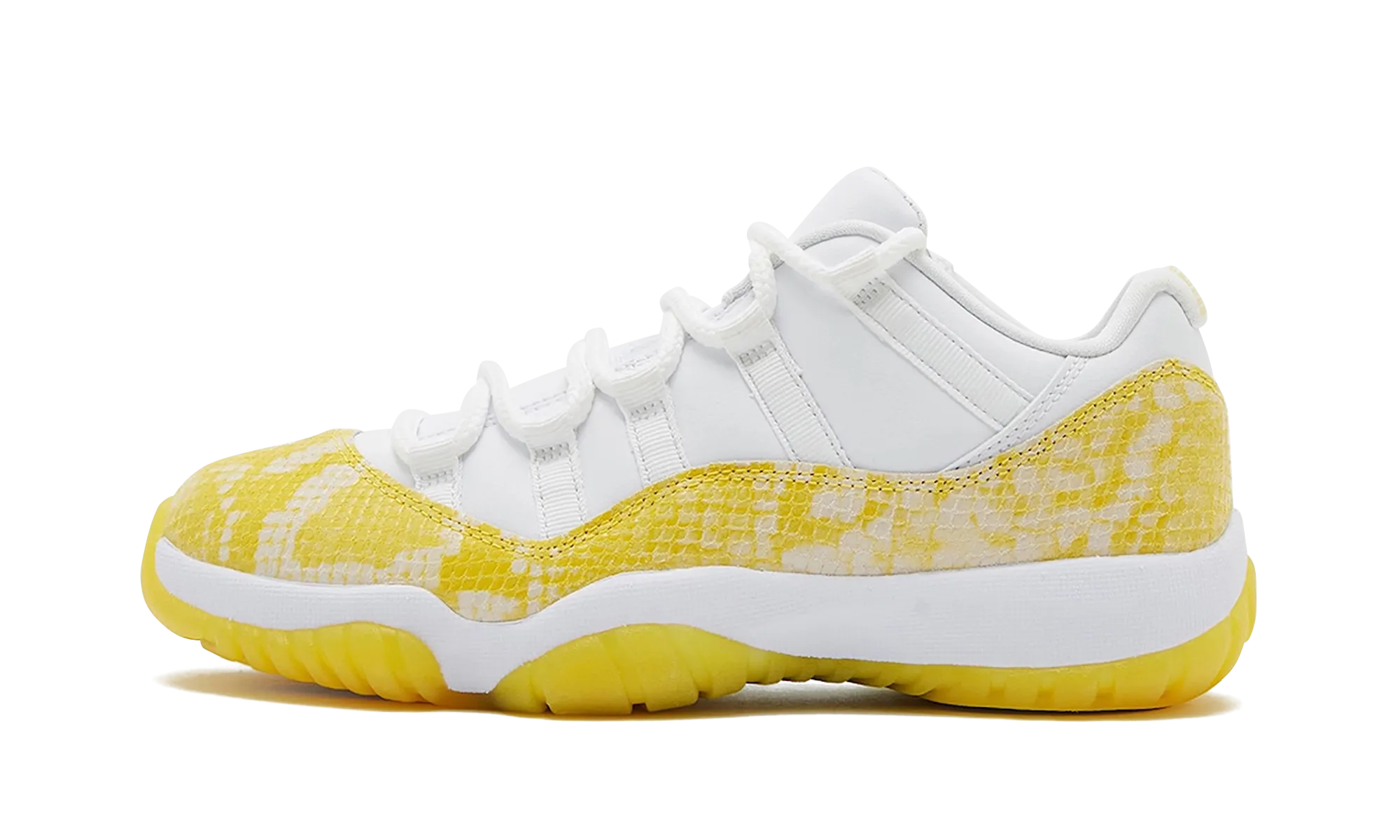 Ventilated Collar Padding Torsion Stability Plate AIR JORDAN 11 LOW WMNS "Yellow Snakeskin"